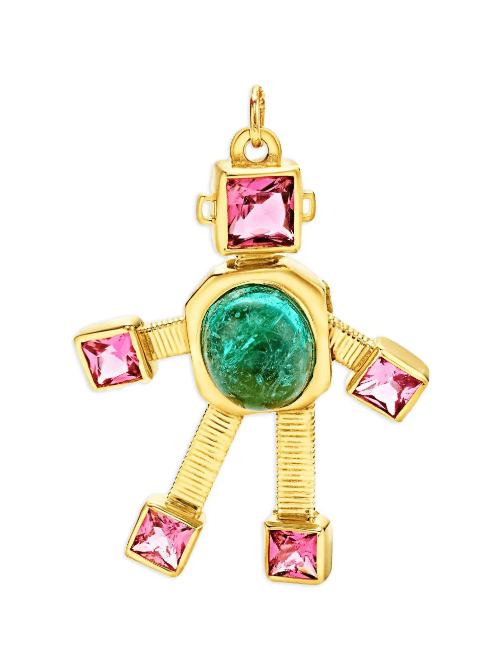 paraiba tourmaline rubellite robot Pendant - Image 1