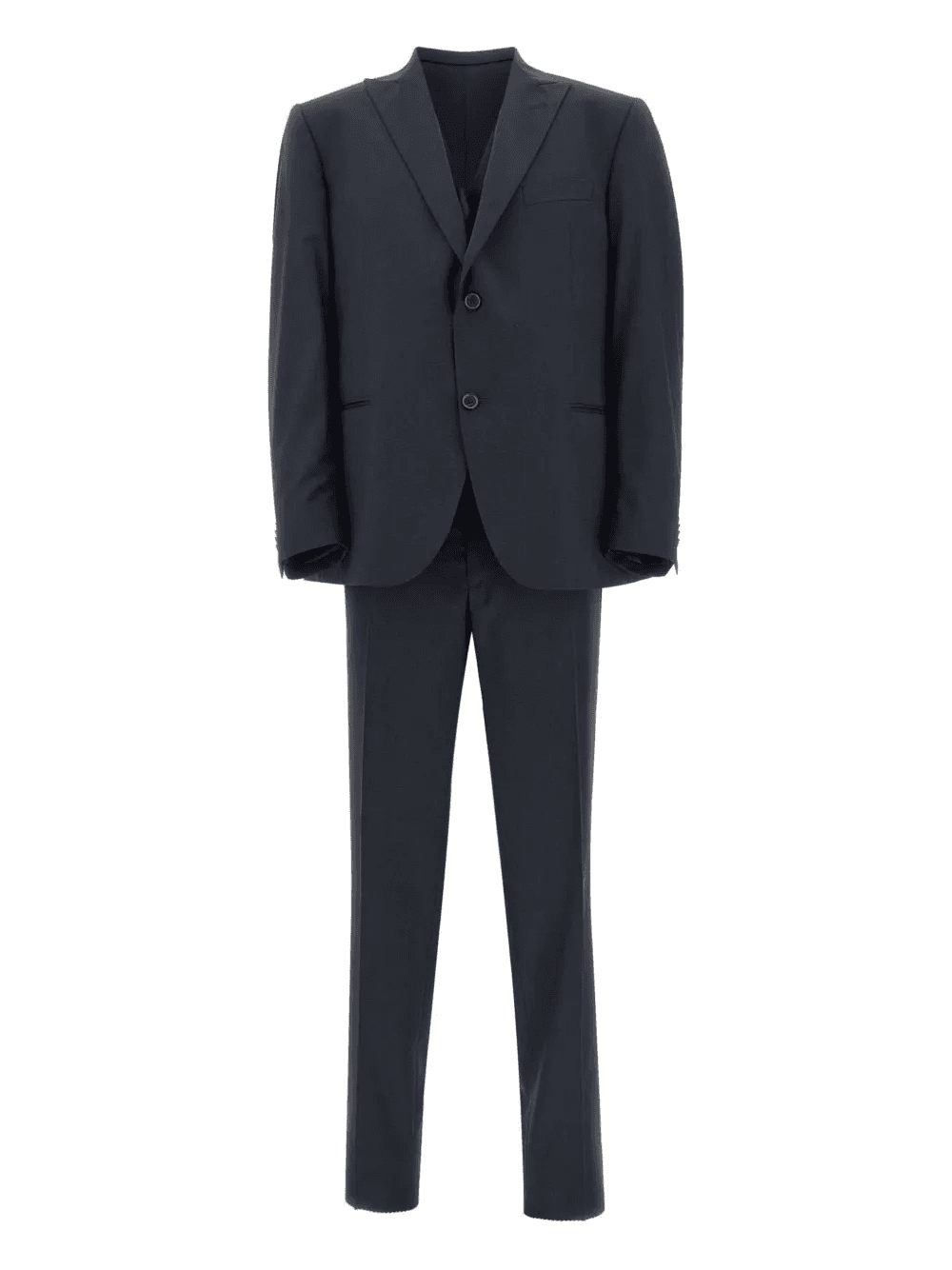 peaked-lapels three-piece single-breasted suit - Image 1