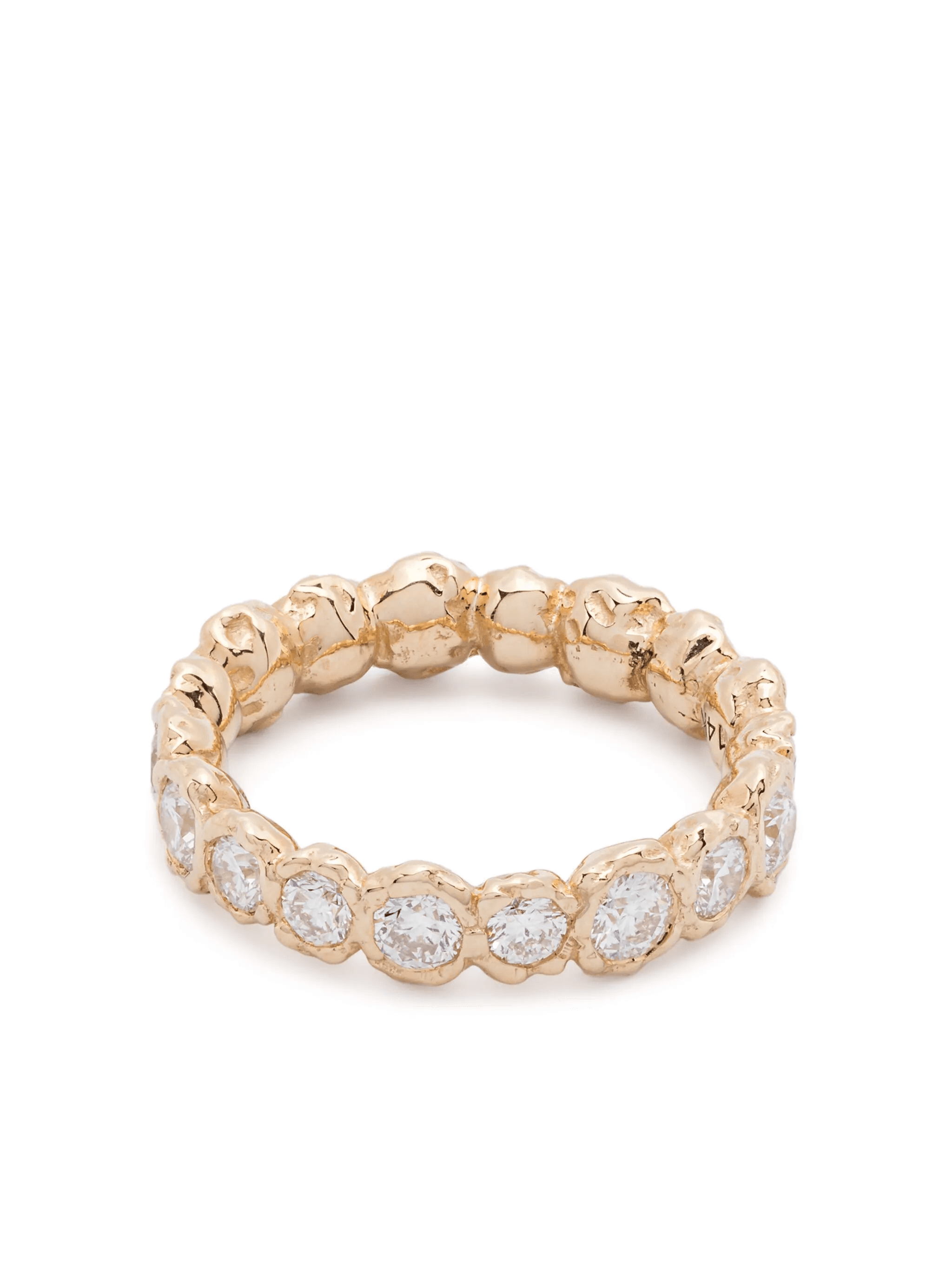 14K yellow gold medium Alfa diamond ring - Image 1