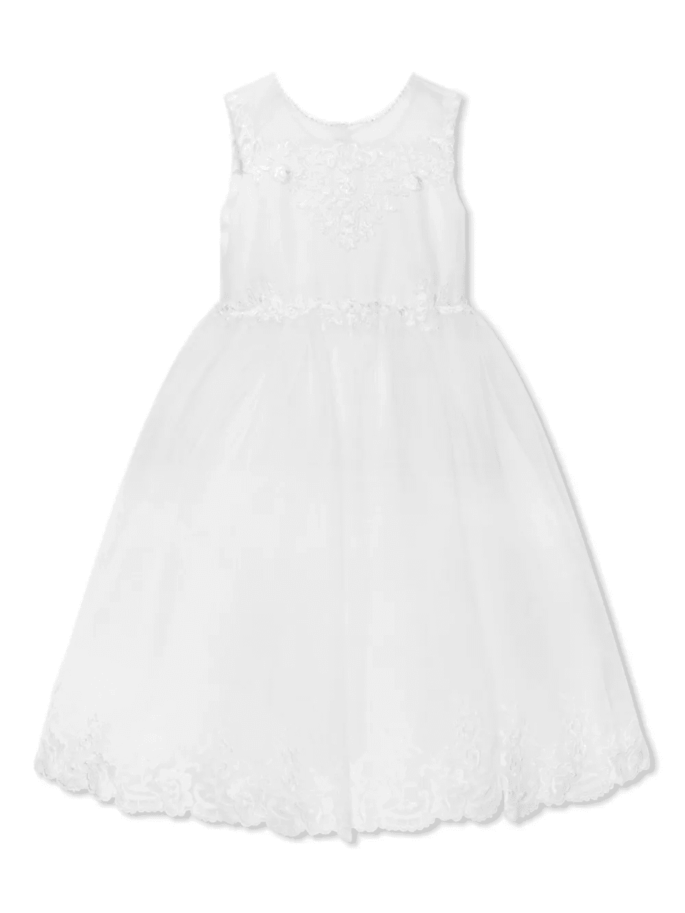 embroidered sleeveless flared dress - Image 1