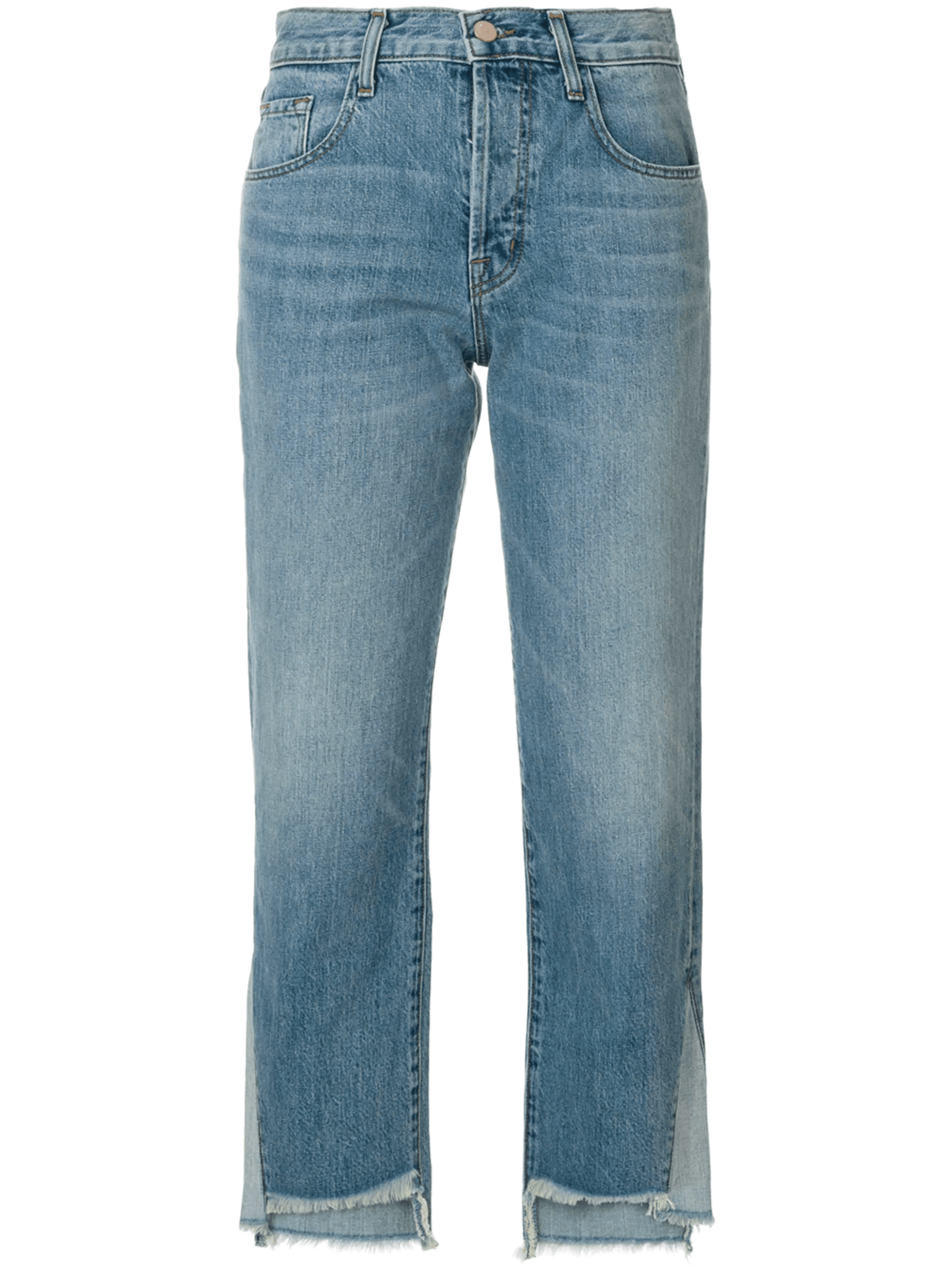 asymmetric cropped jeans - Image 1
