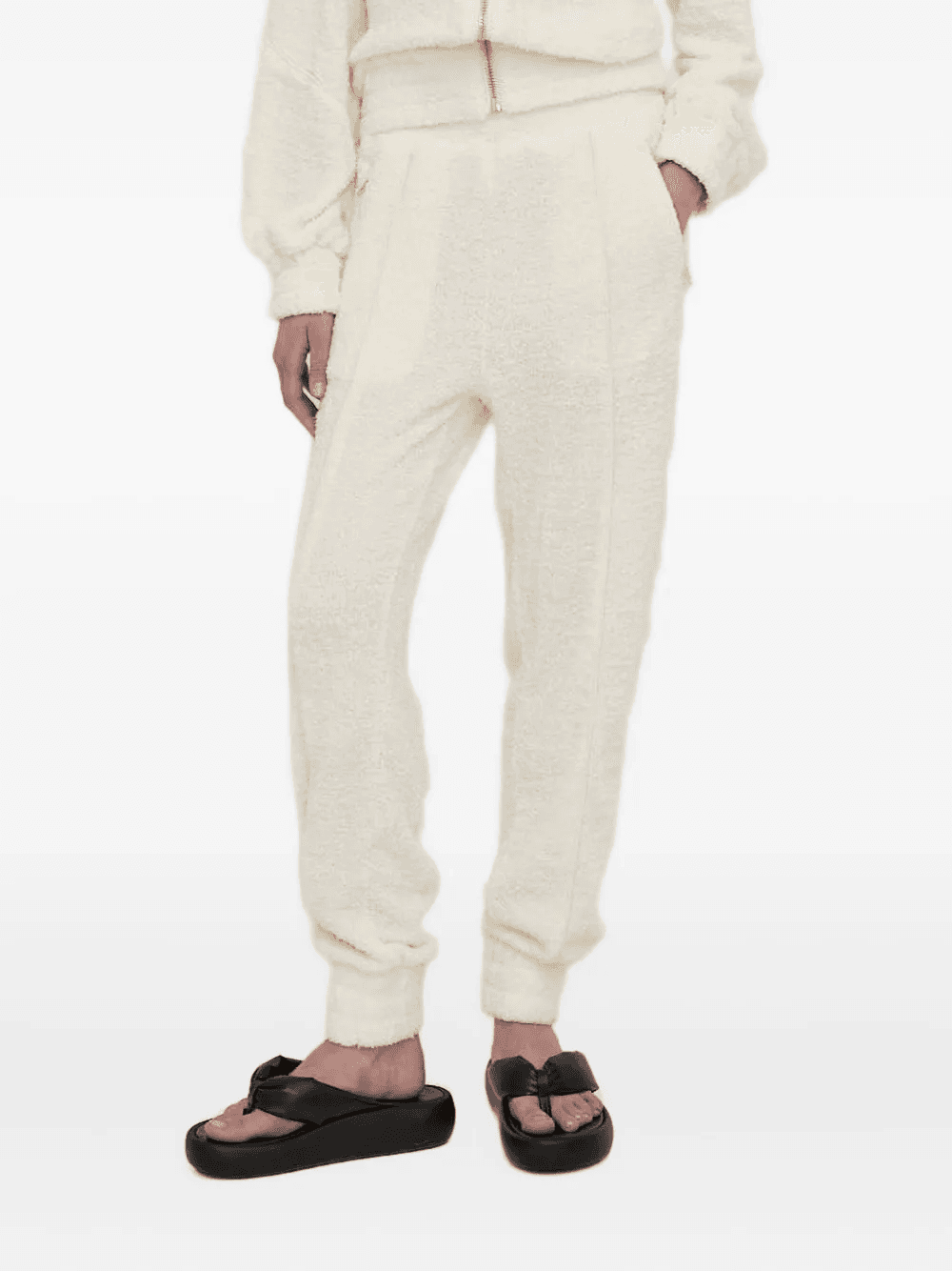 textured track pants - Image 1
