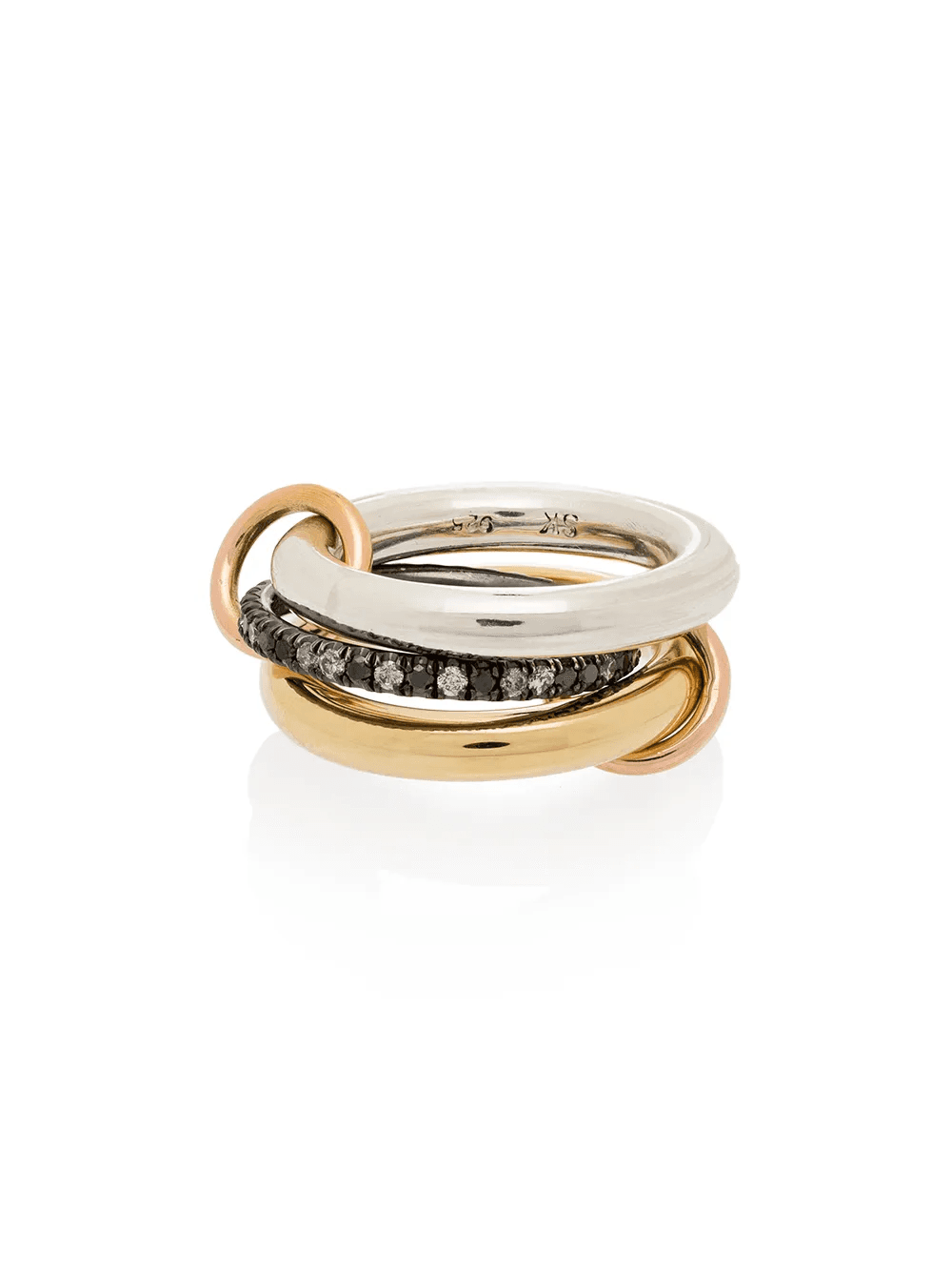 18kt yellow gold Libra diamond ring - Image 1