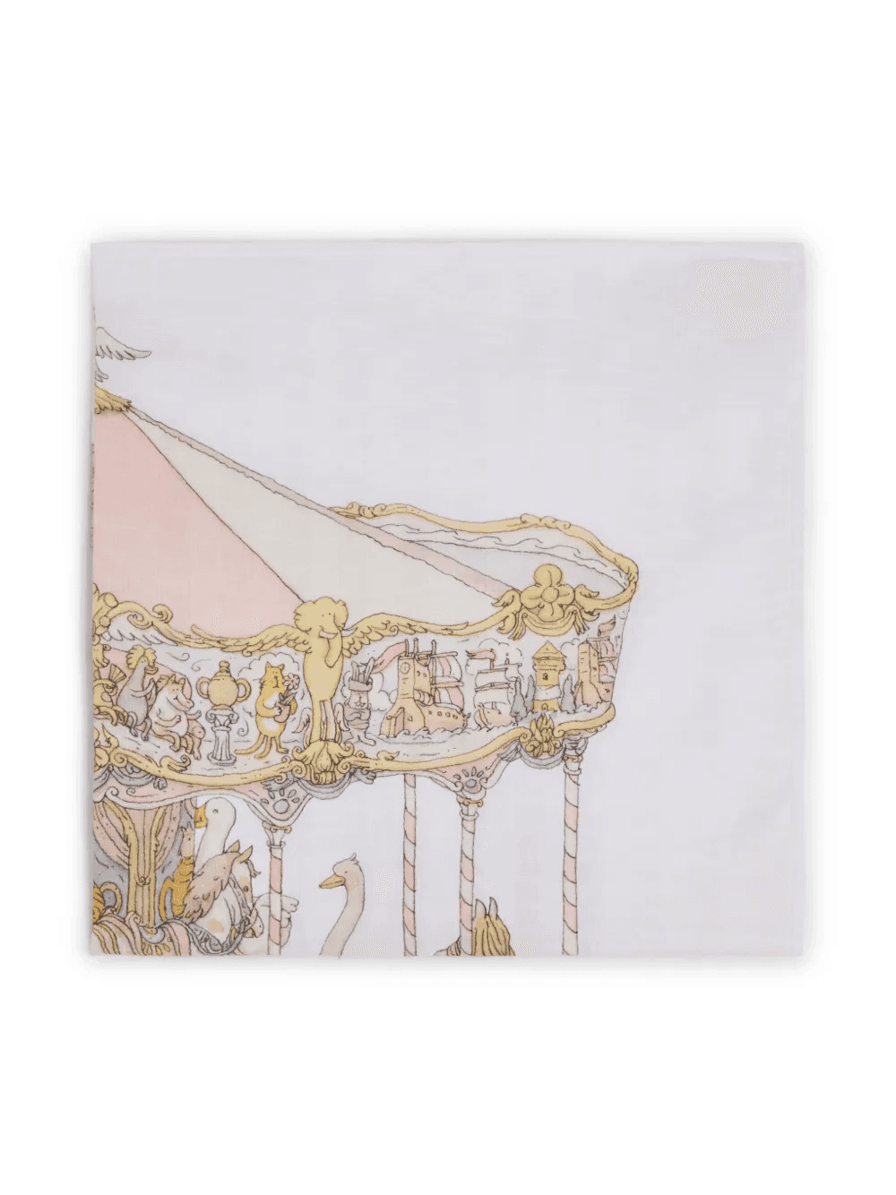 illustration-print organic cotton blanket - Image 1