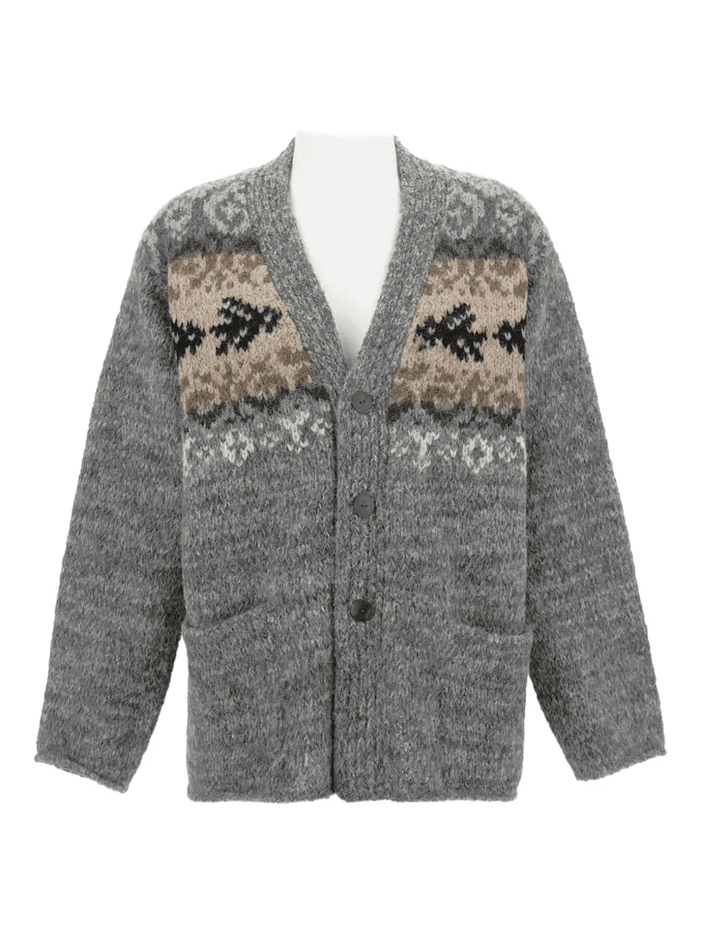 long-sleeve V-neck cardigan - Image 1