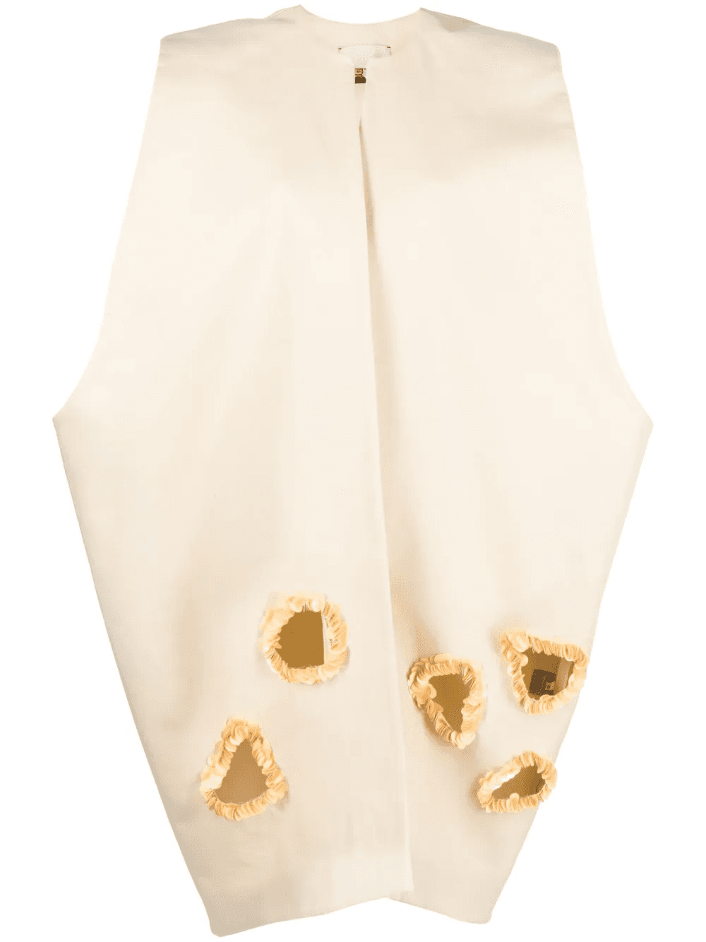 sequin-embellished cotton cape coat - Image 1