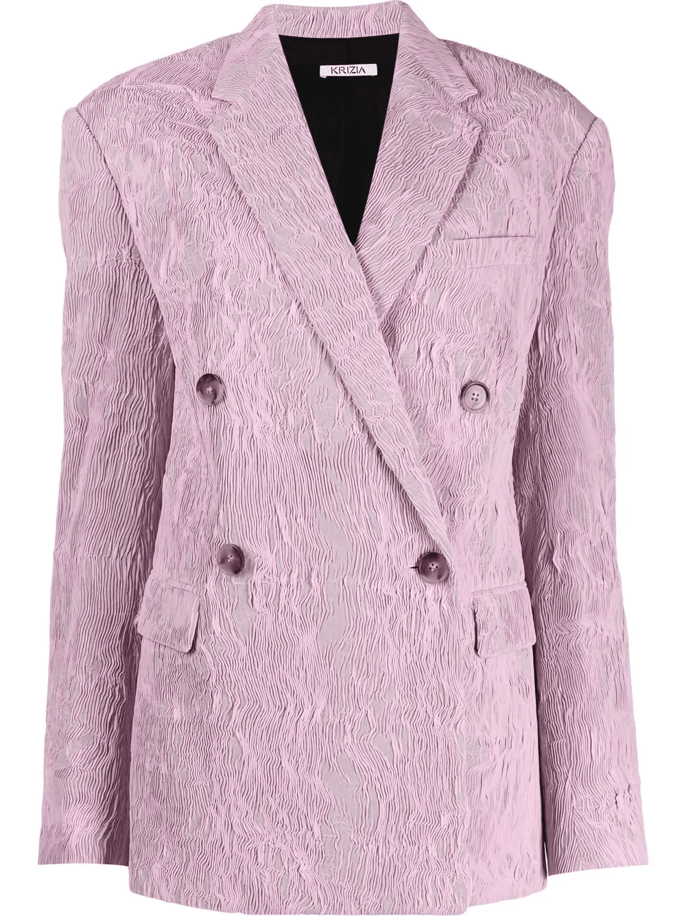 crinkled double-breasted fastening blazer - Image 1