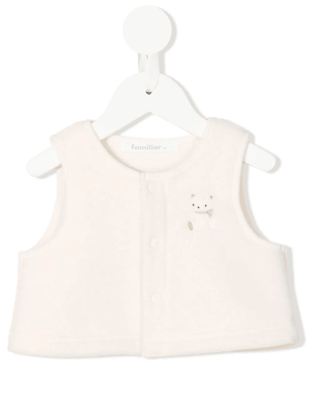 animal-patch sleeveless waistcoat - Image 1
