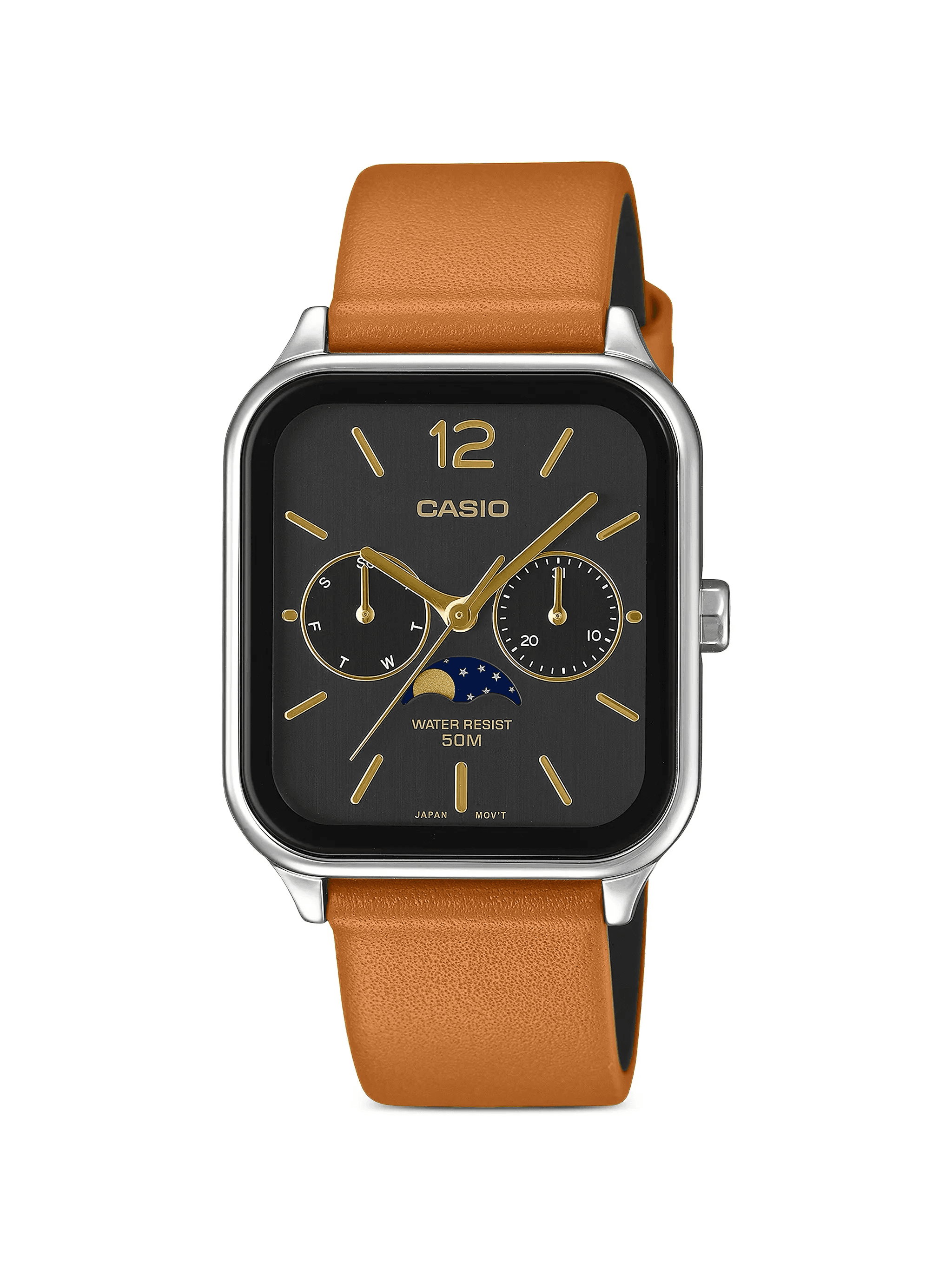 leather 44.5mm watch - Image 1