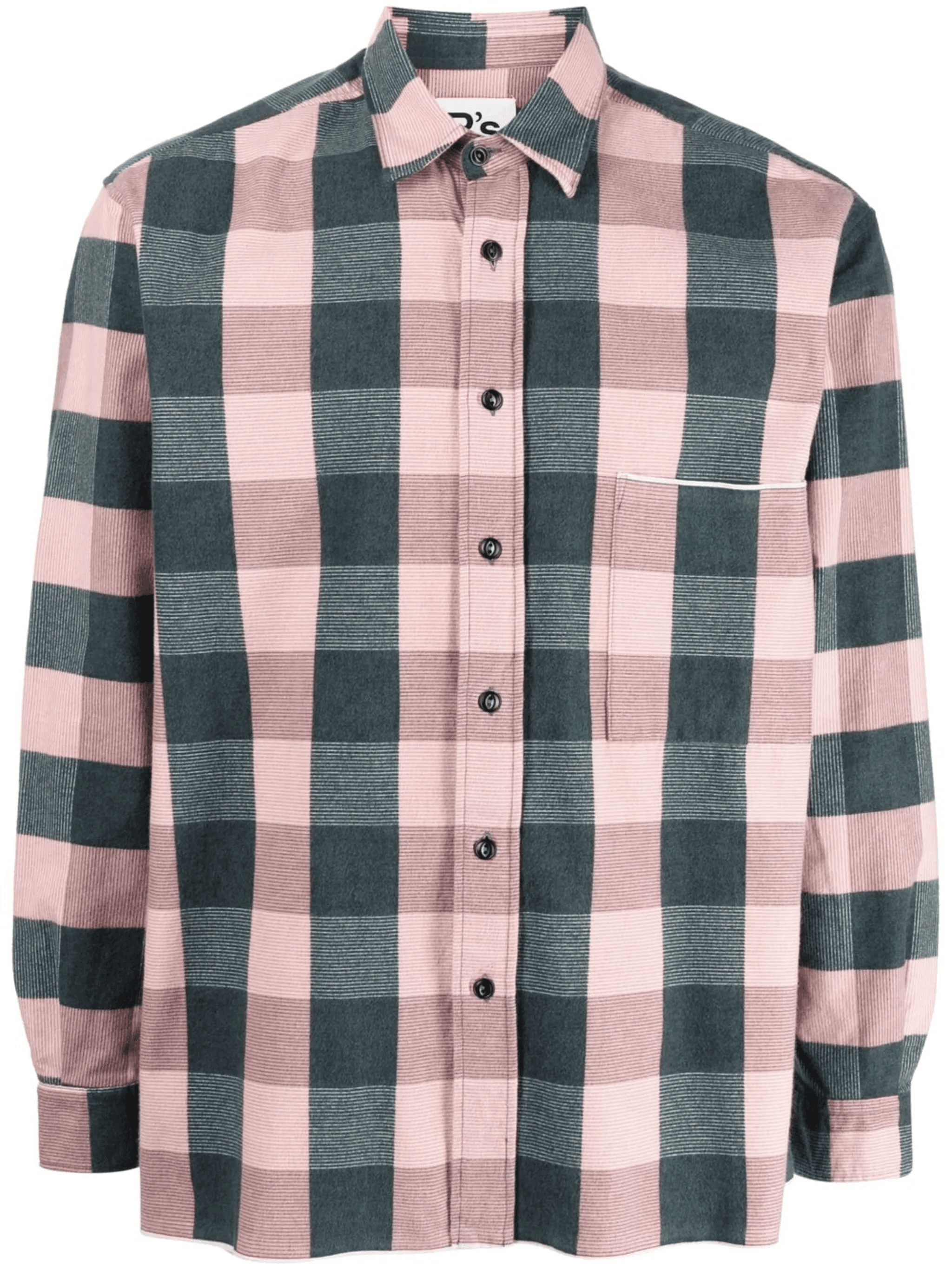 check-print cotton shirt - Image 1