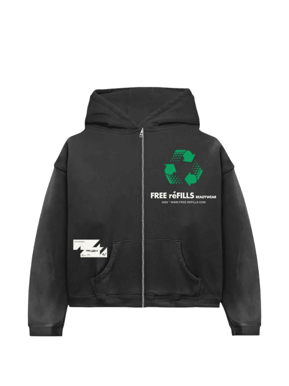 logo zip-up hoodie - Image 1