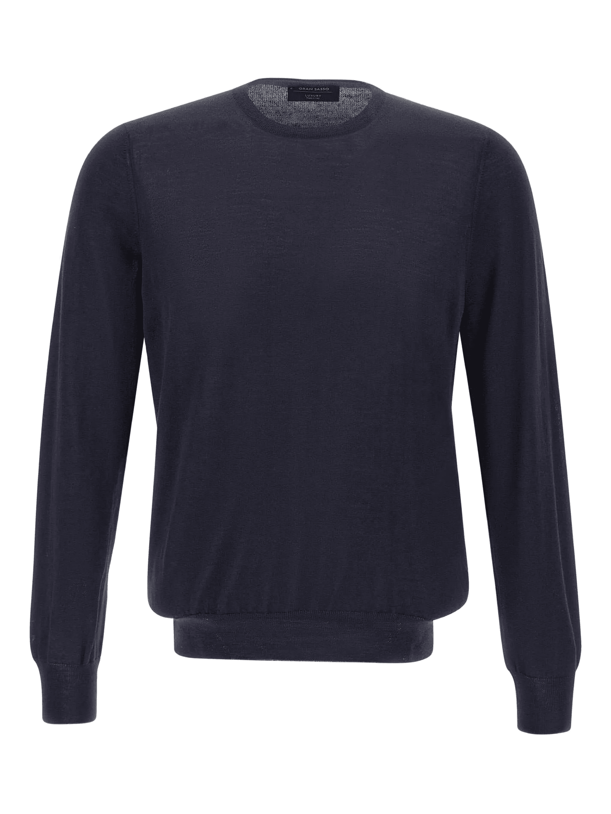 crew-neck ribbed-edge sweater - Image 1