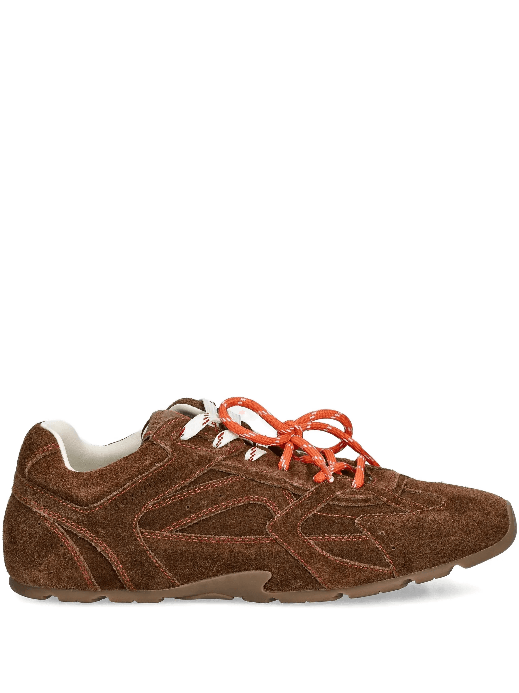 Atlas Tan suede panelled trainers - Image 1