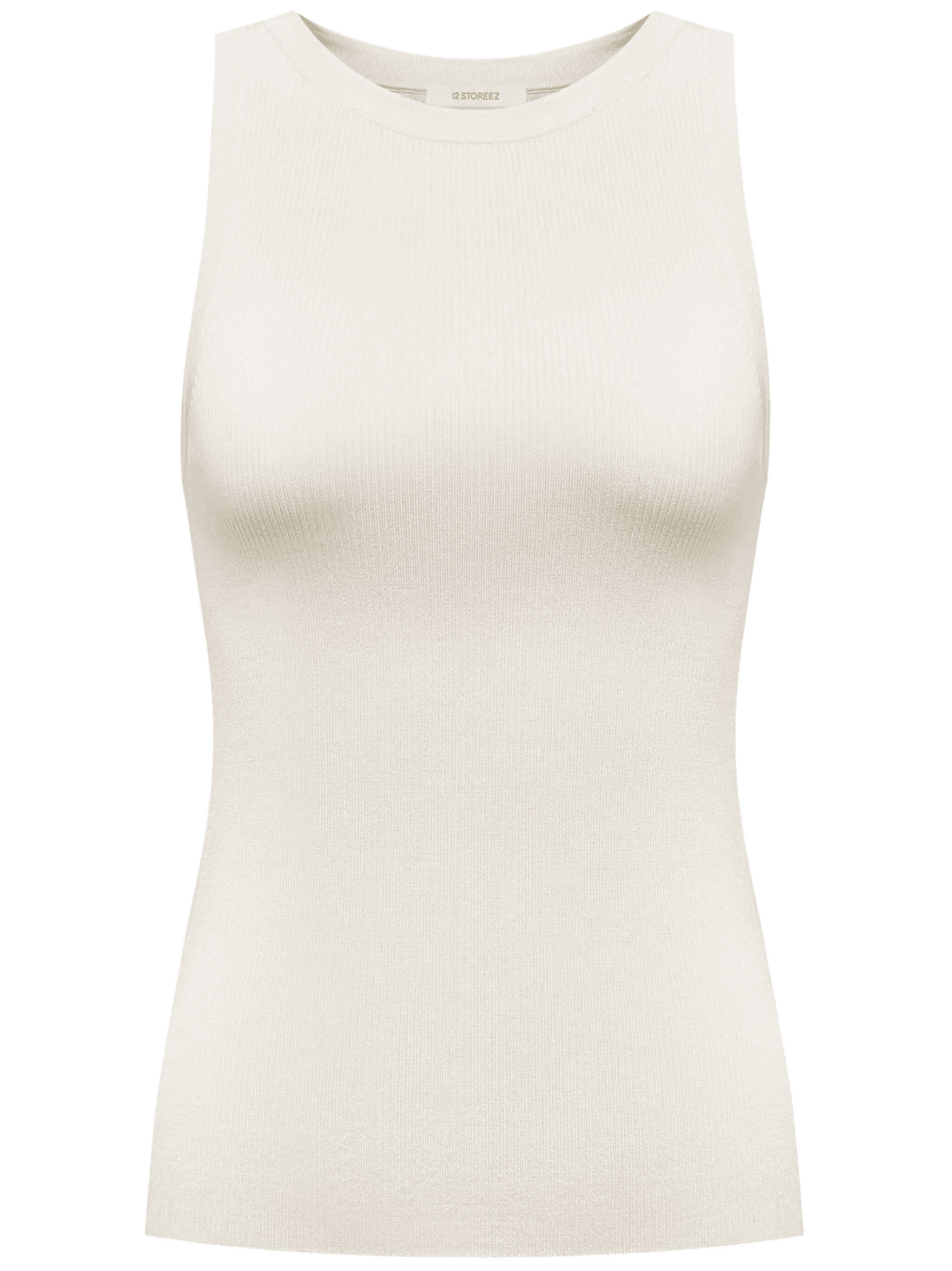 crew-neck ribbed tank top - Image 1