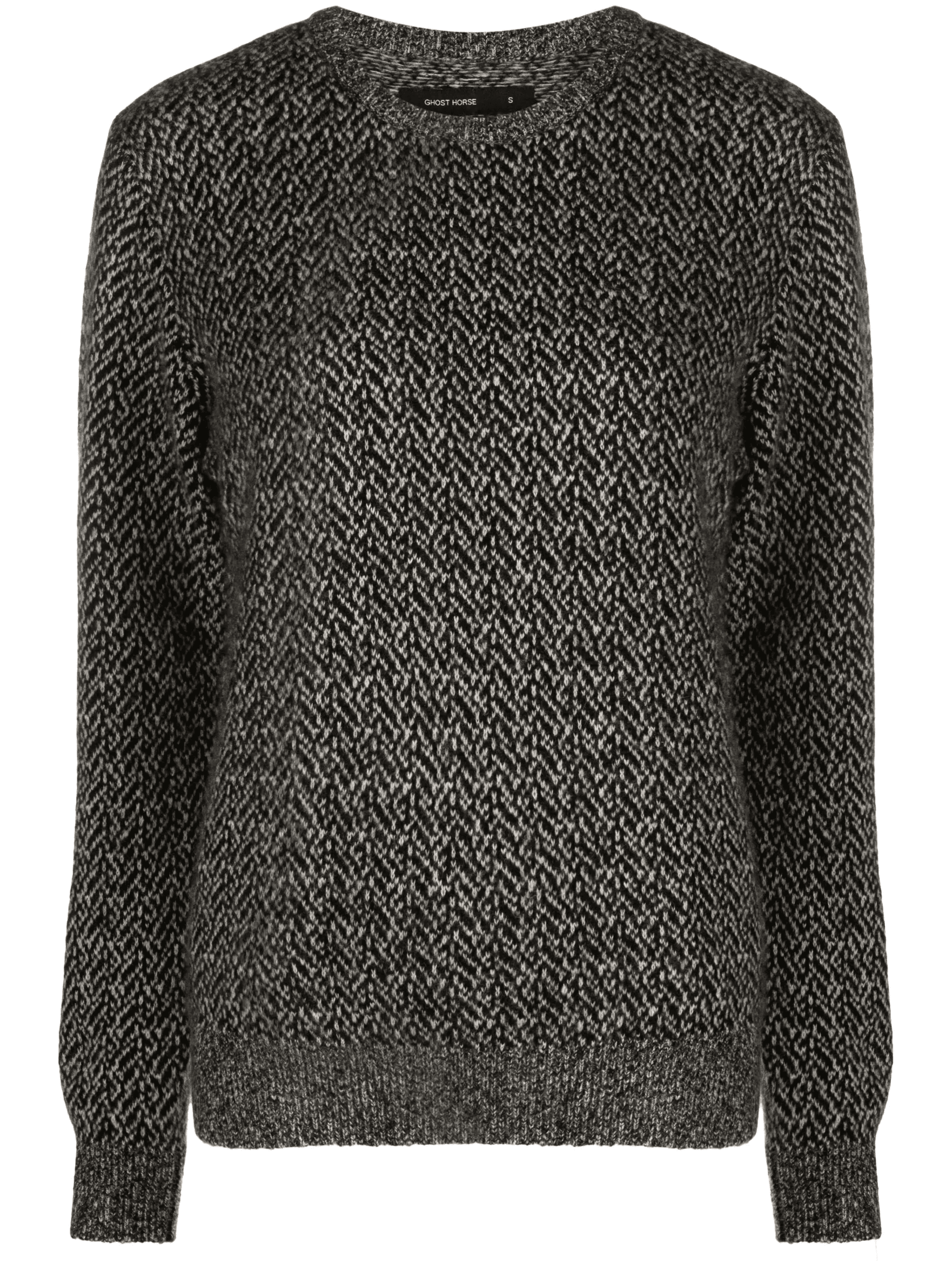 chevron-pattern cashmere jumper - Image 1