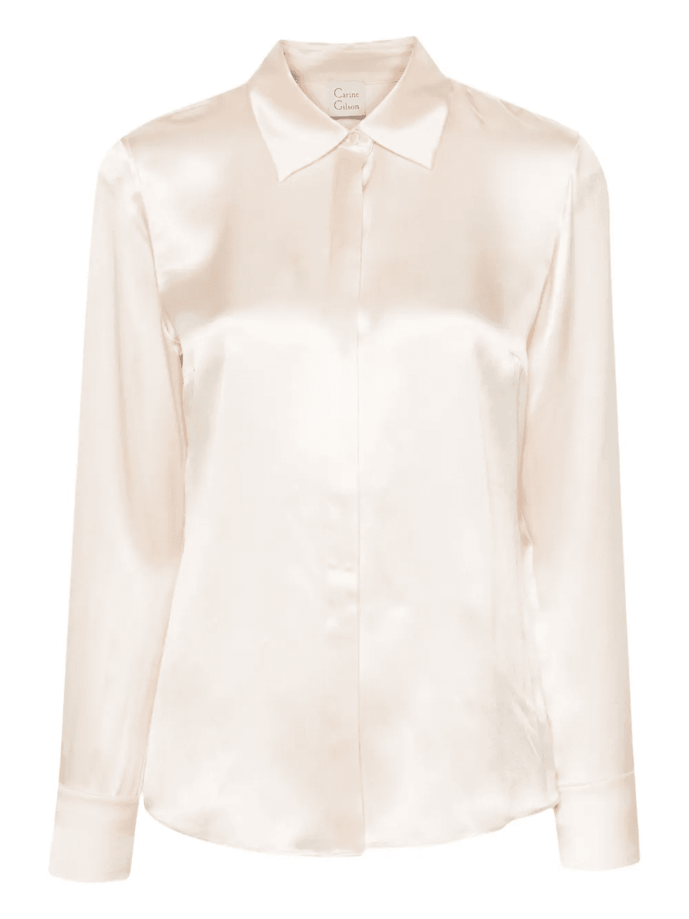 long-sleeve silk pyjama top - Image 1