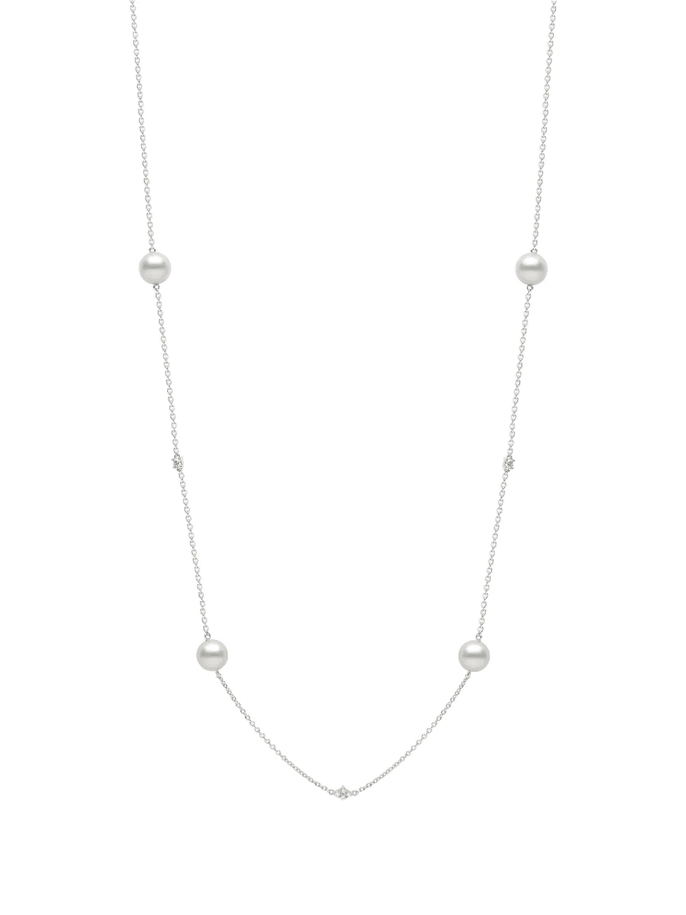 18kt white gold Akoya pearl necklace - Image 1