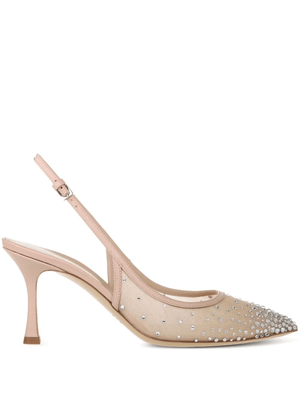 75mm crystal-embellished slingback pumps - Image 1