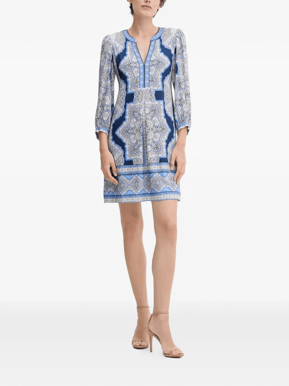 Avah V-neck printed dress - Image 1