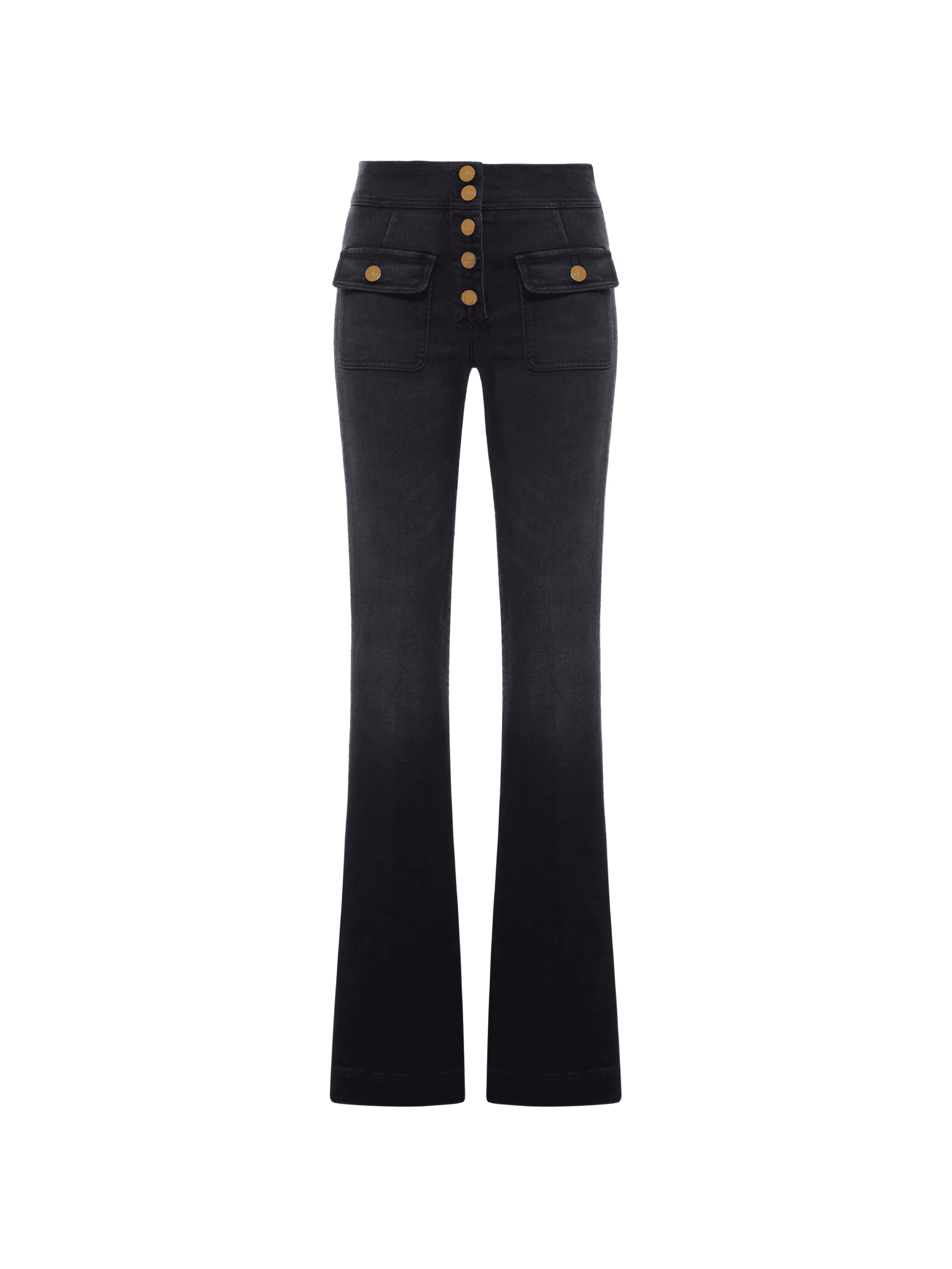 button pocket denim trousers - Image 1