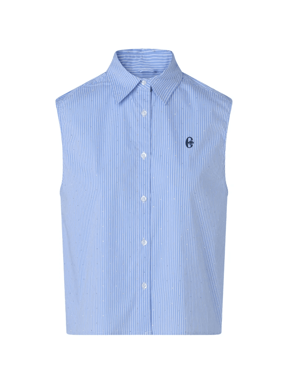 striped sleeveless top - Image 1