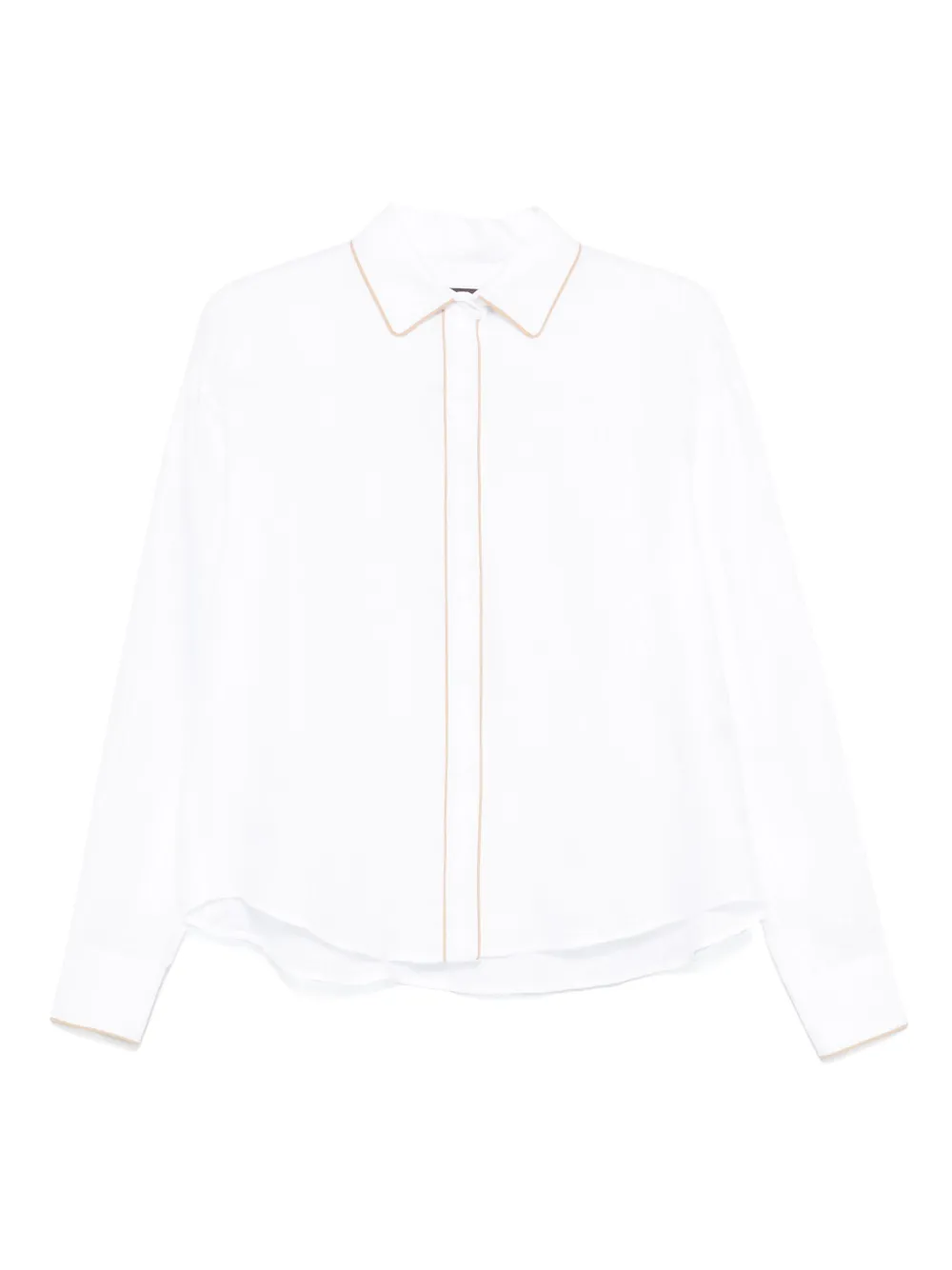 linen trim shirt - Image 1