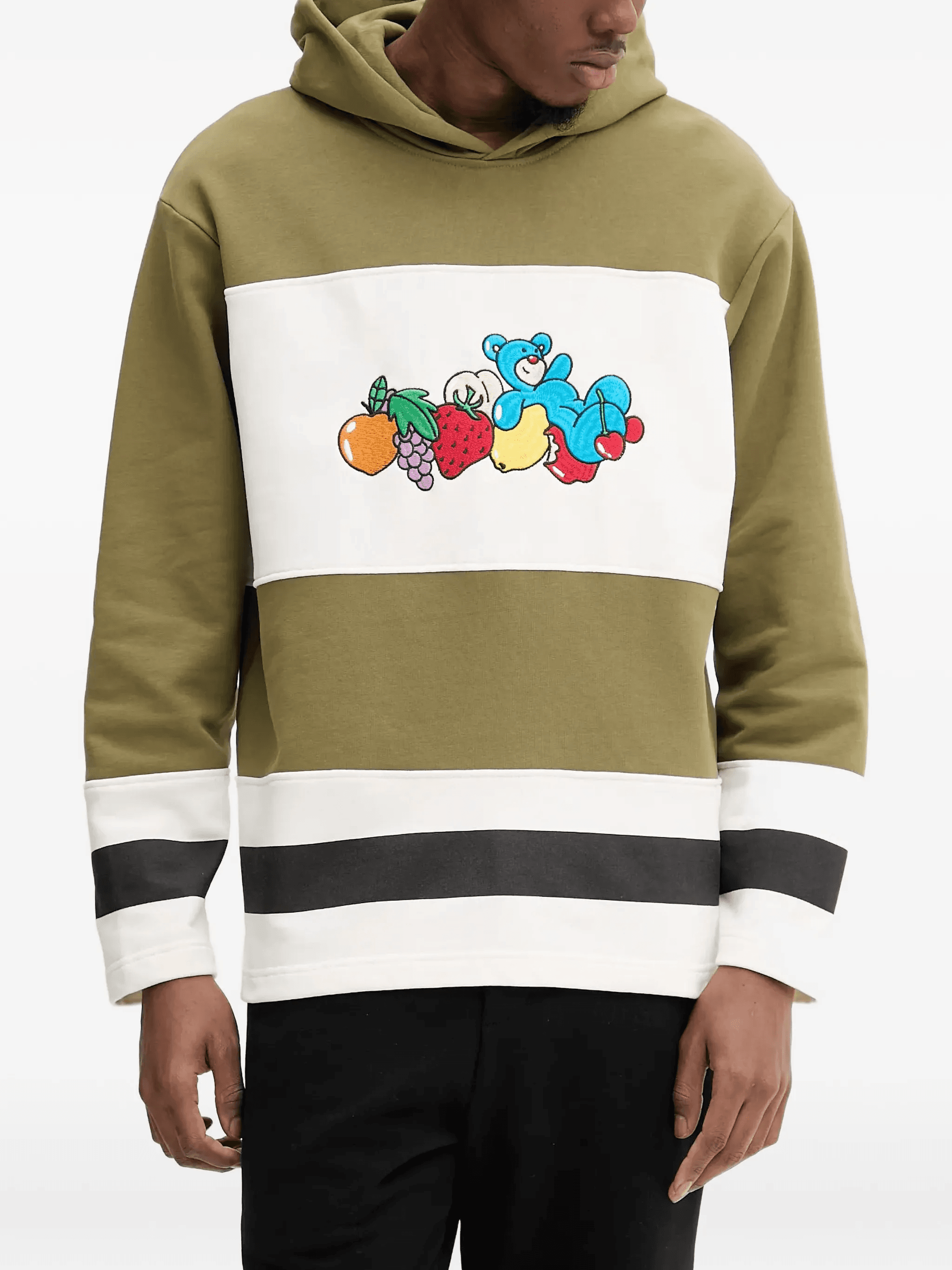 striped graphic hoodie - Image 1