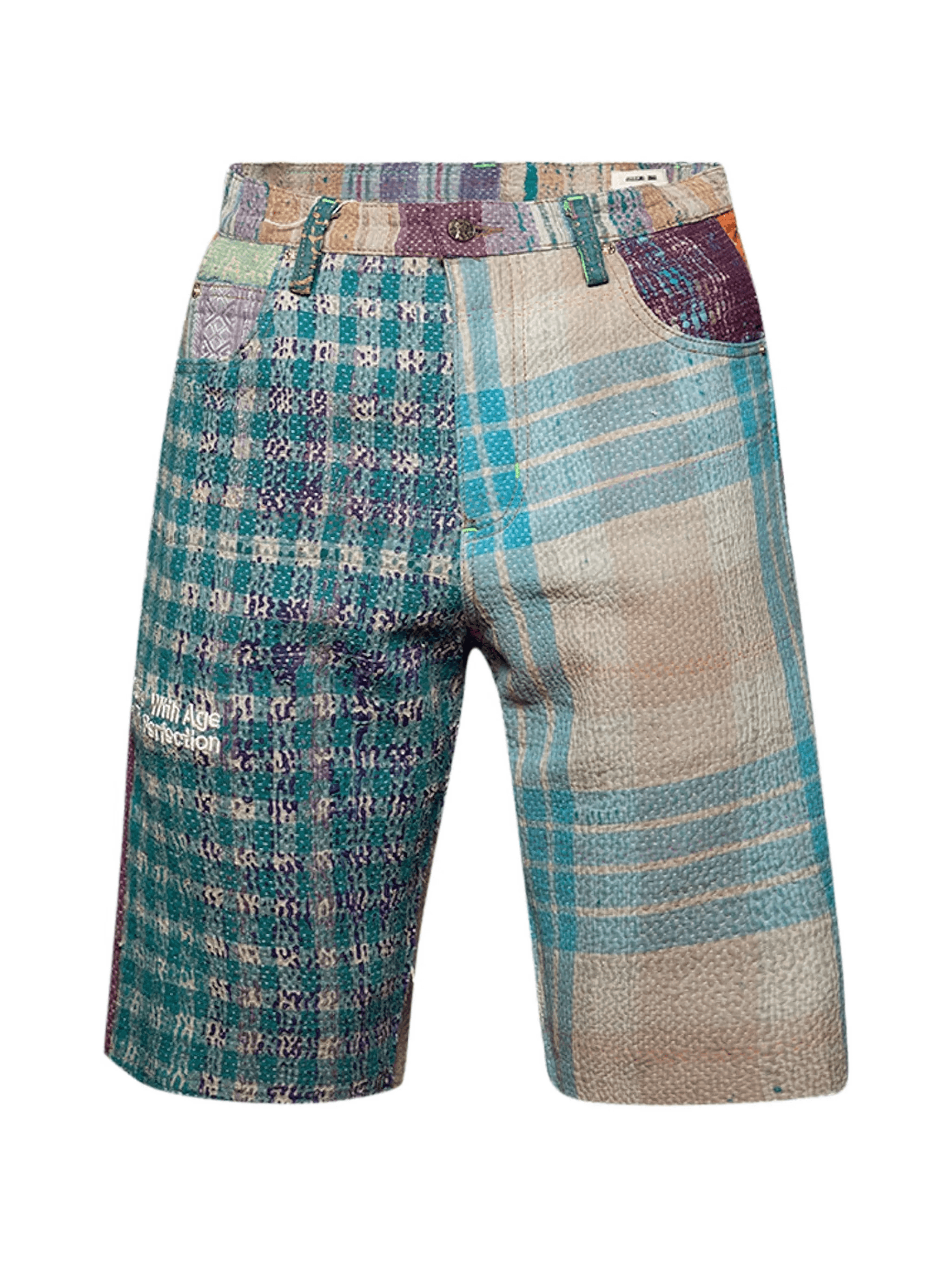 Isaac Kantha patchwork shorts - Image 1