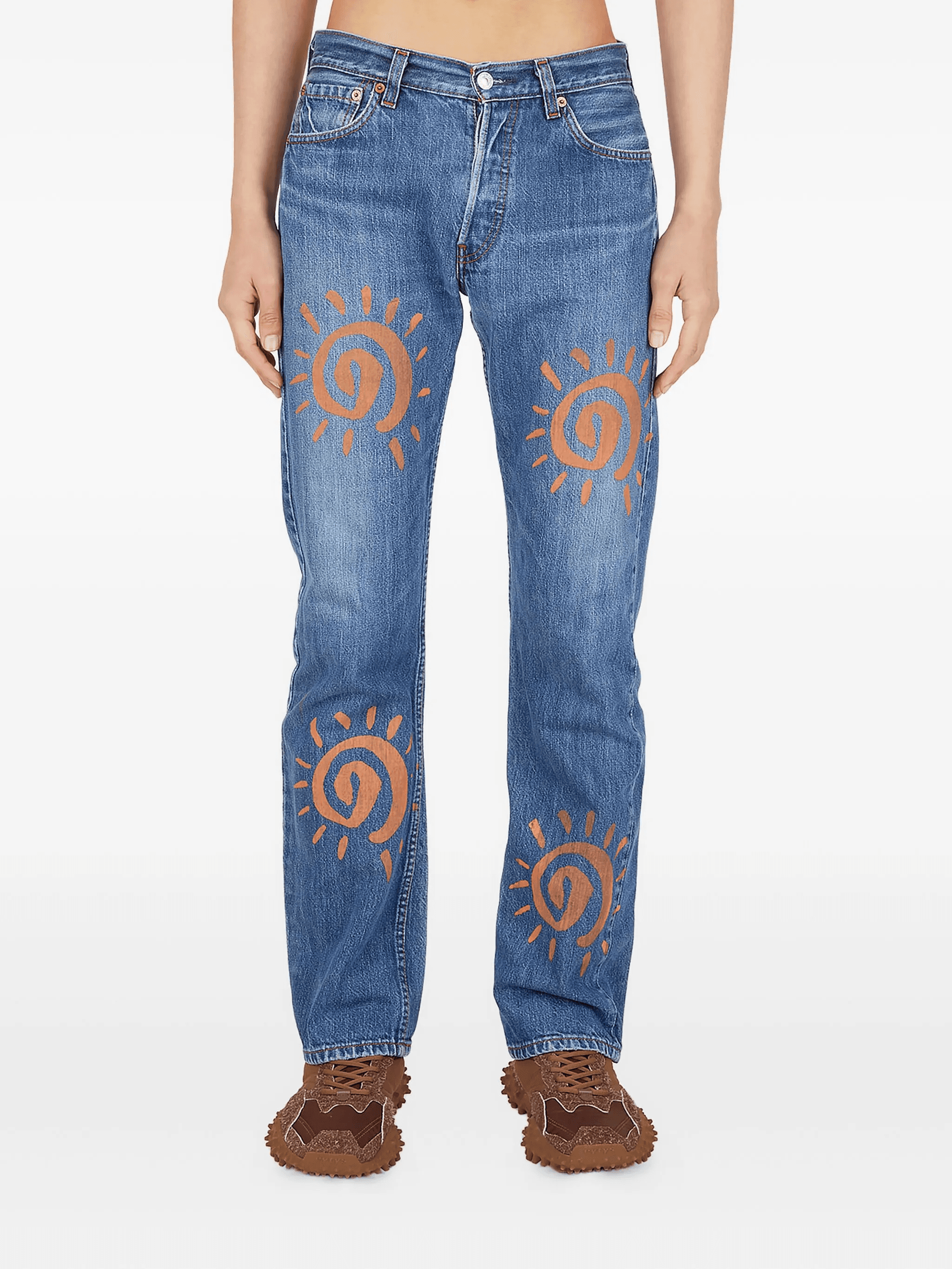 graphic-motif jeans - Image 1