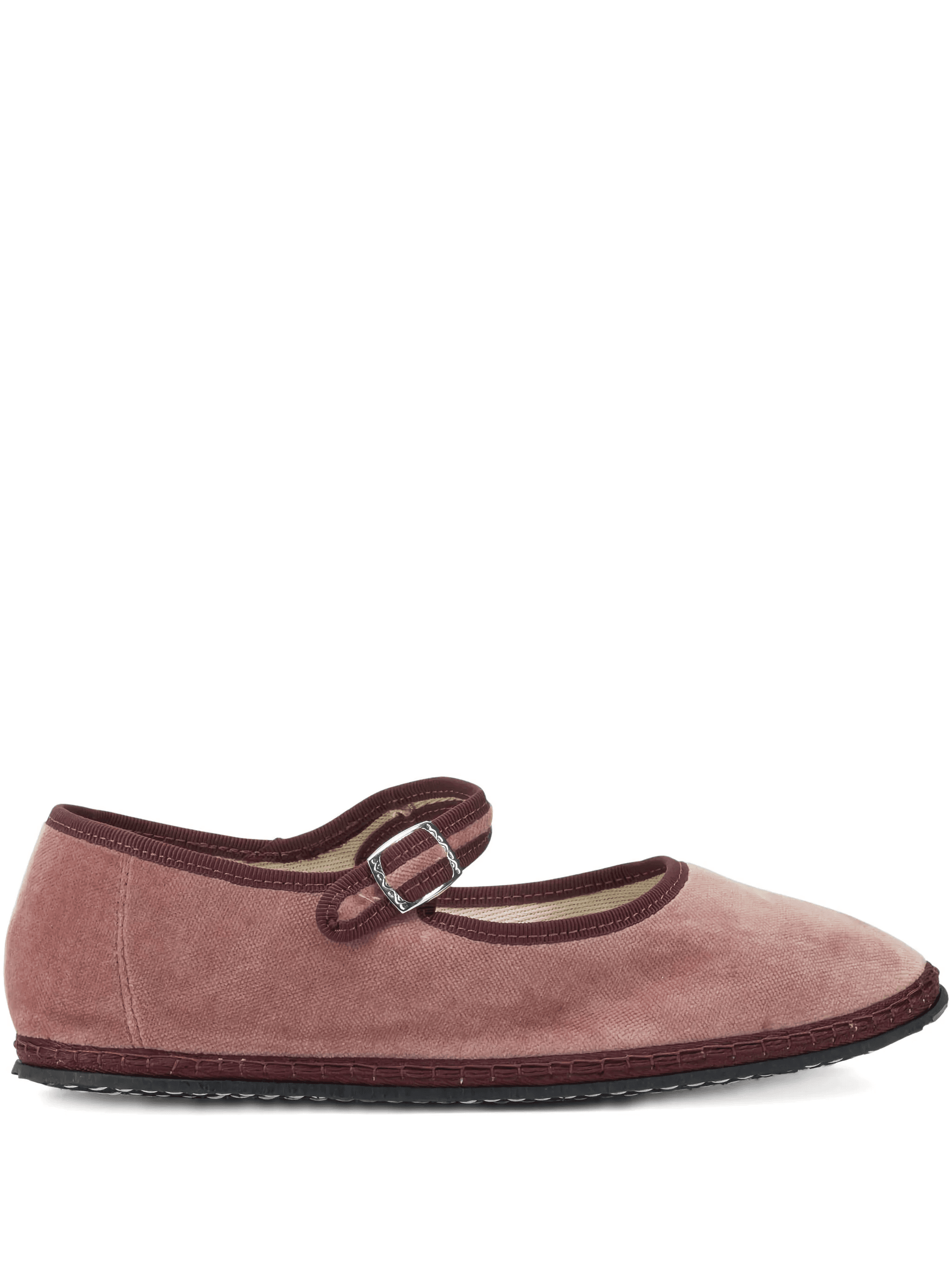 buckled velvet ballet flats - Image 1