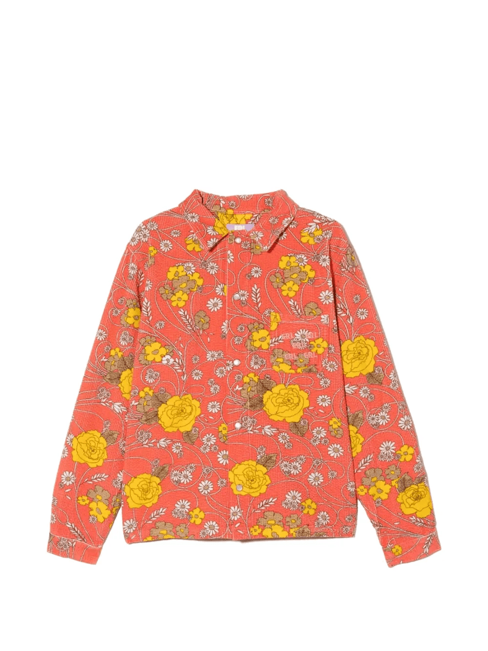 floral-pattern chest-pocket shirt - Image 1