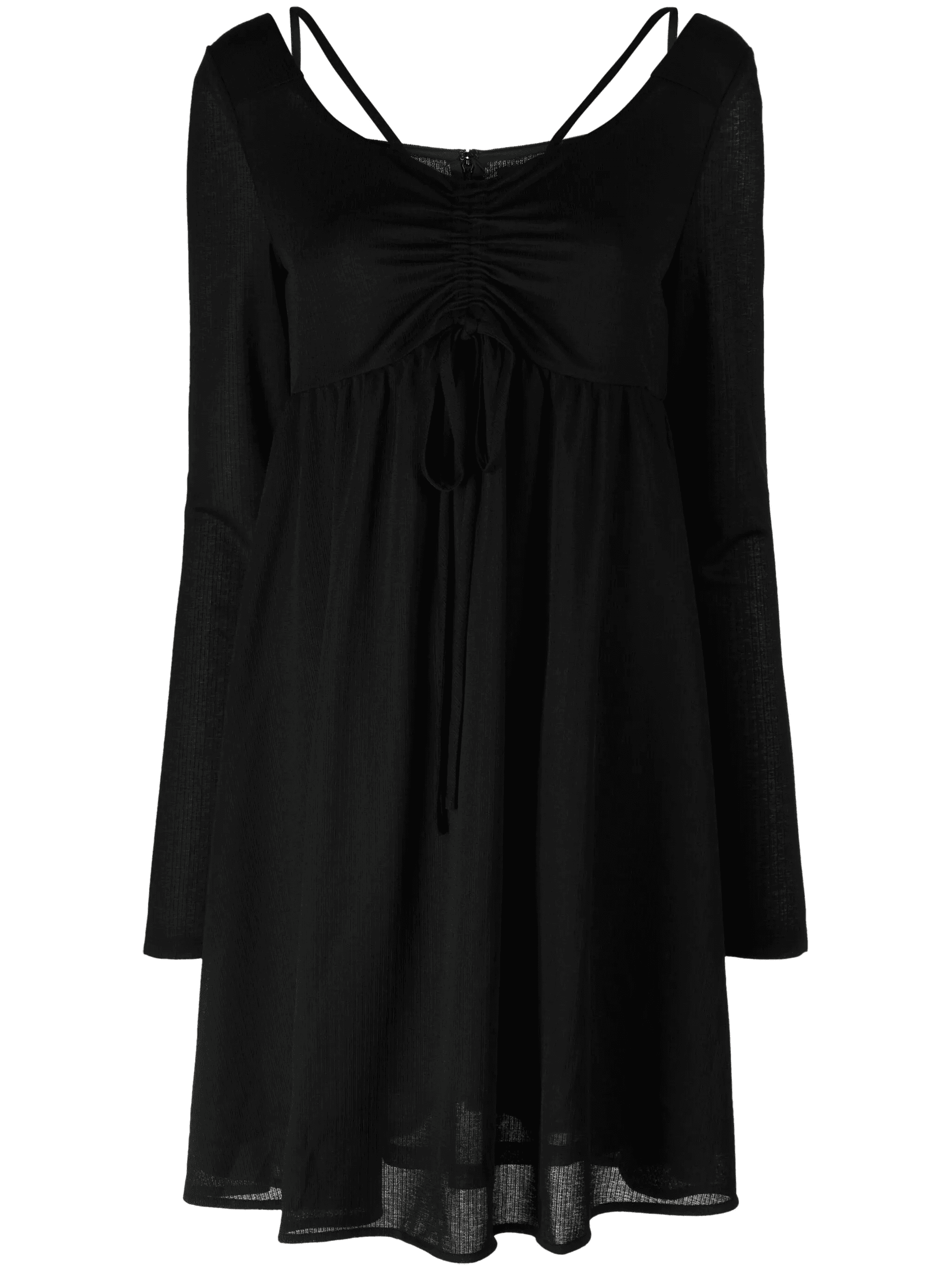 ruched-detail long-sleeve minidress - Image 1