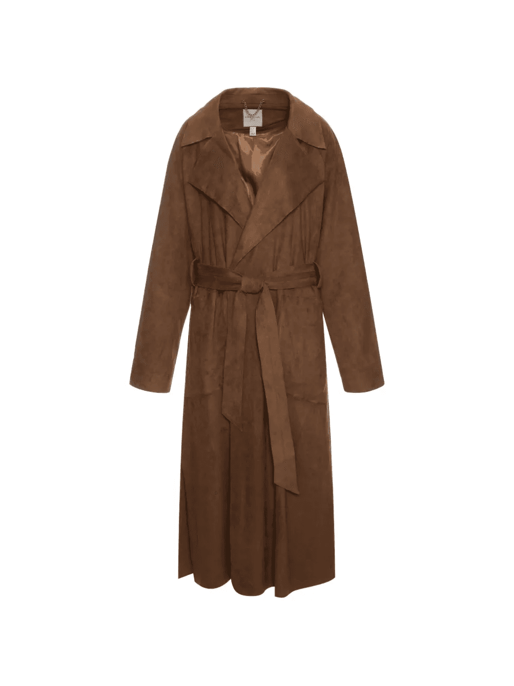 faux-suede trenchcoat - Image 1