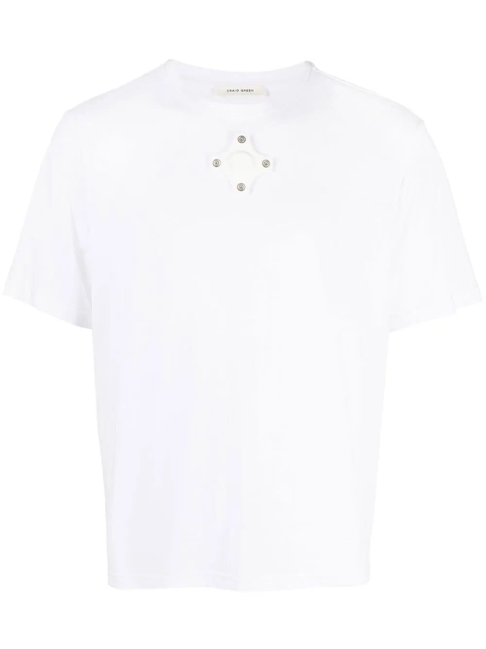 eyelet-detail short-sleeve T-shirt - Image 1