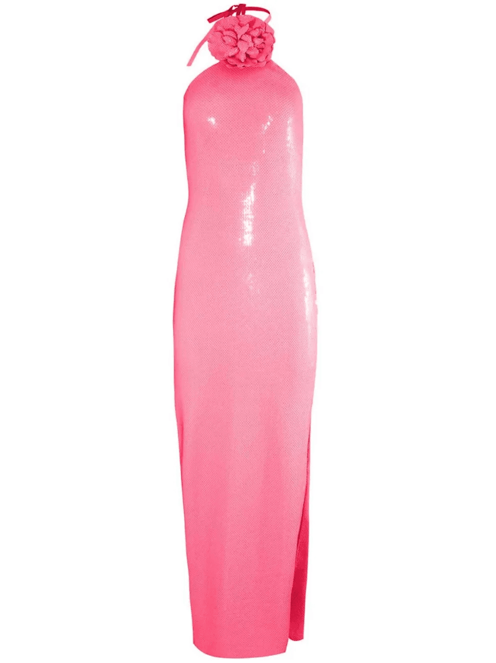 floral-appliqué sequined gown - Image 1