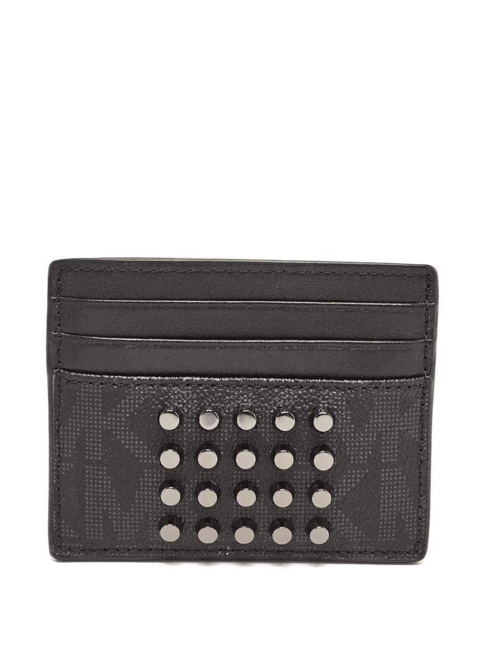 pre-owned studded leather cardholder - Image 1