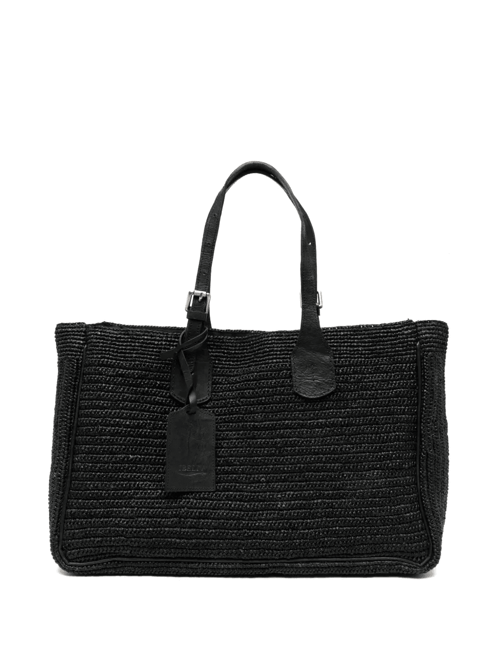 woven top handle shoulder bag - Image 1