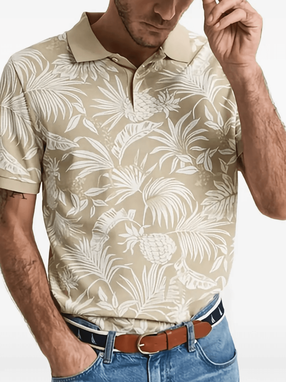 floral polo shirt - Image 1