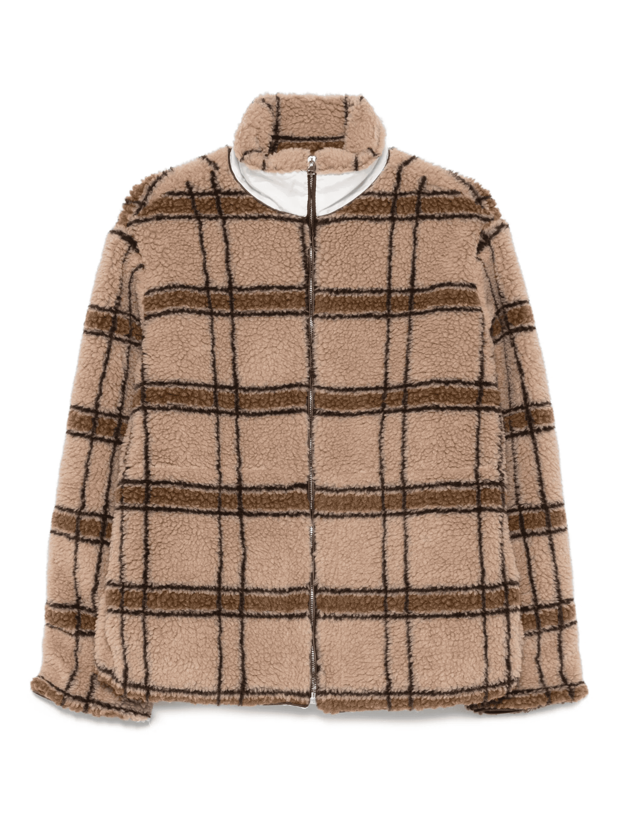 checked teddy jacket - Image 1