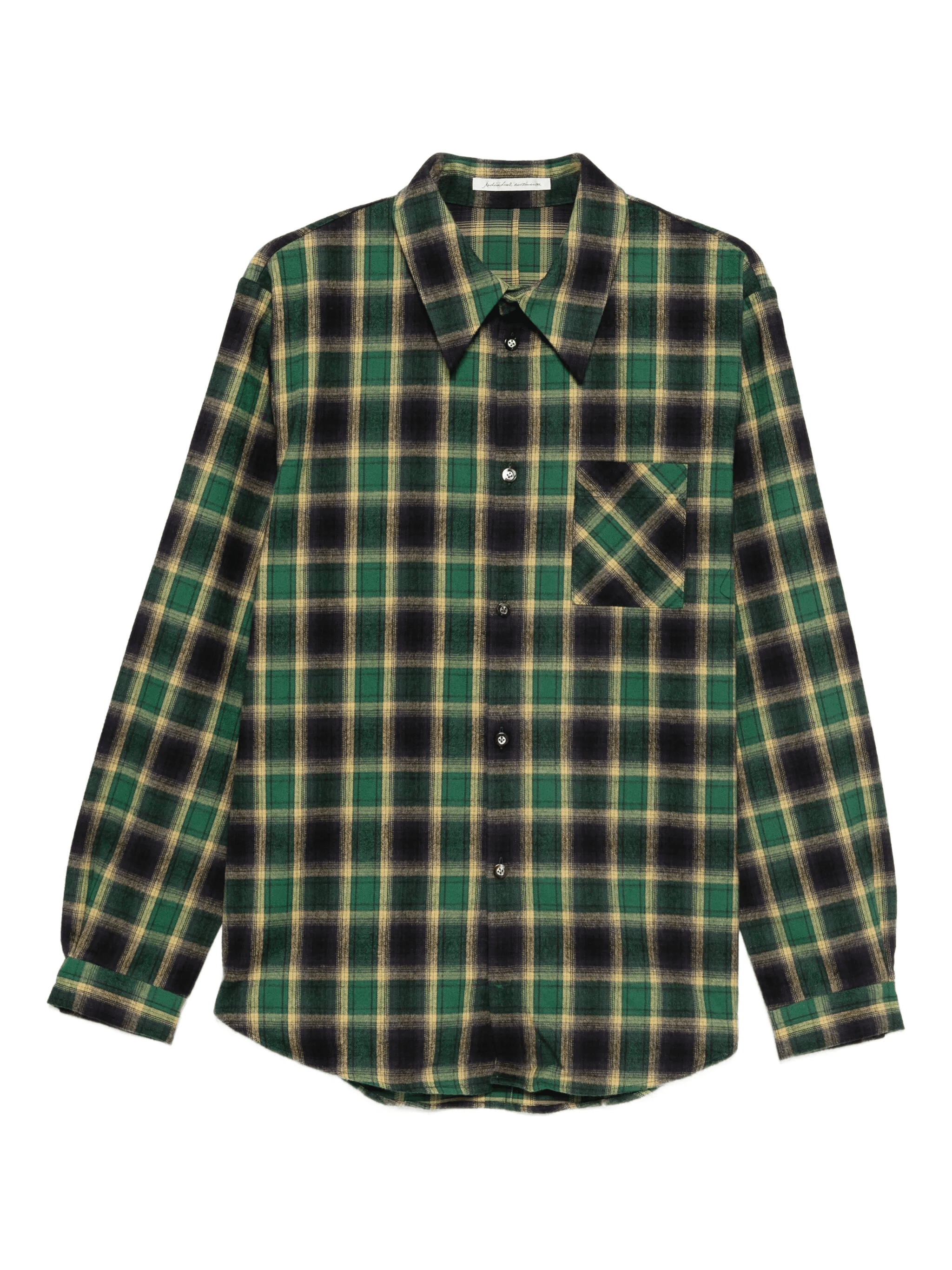 plaid long-sleeved shirt - Image 1