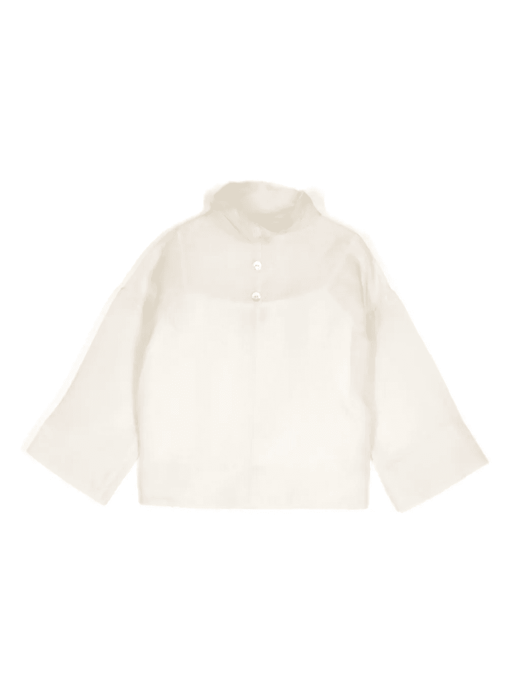 drop shoulder silk top - Image 1