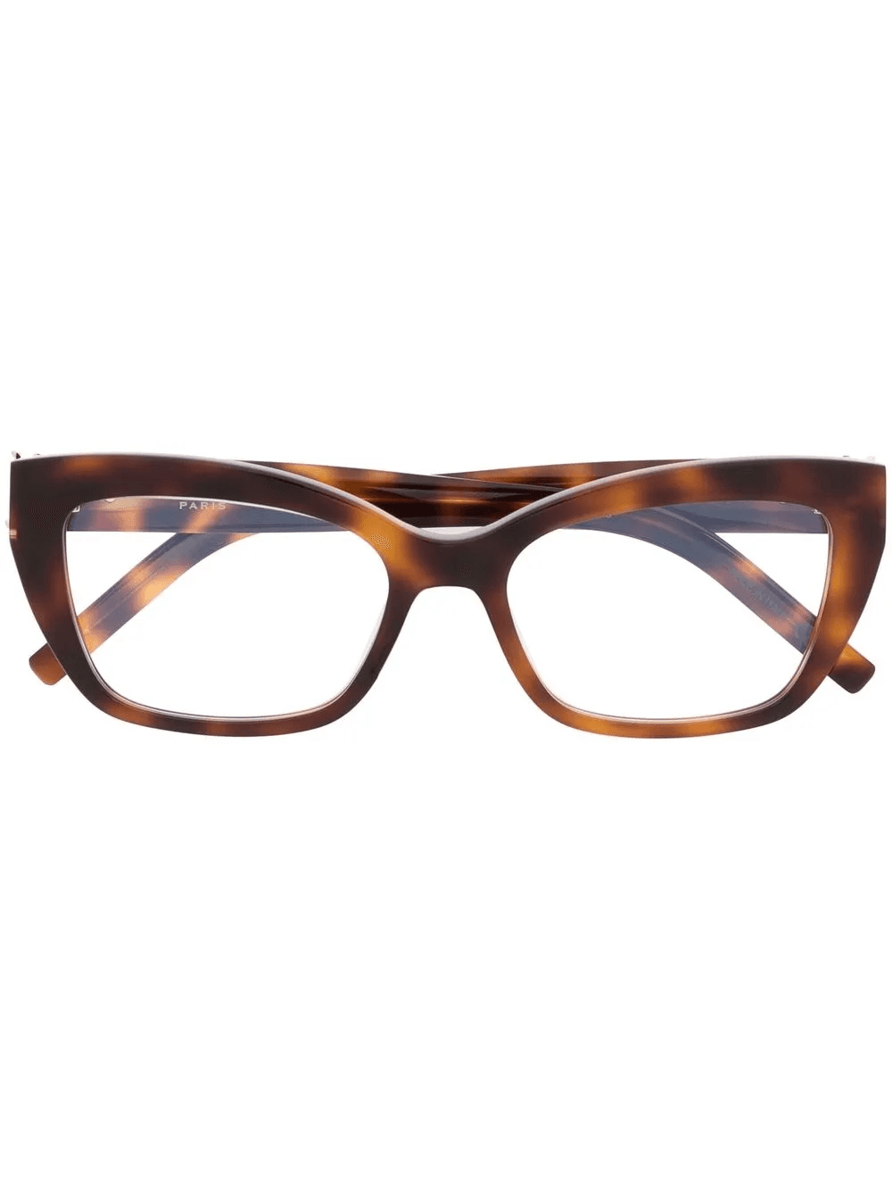 logo-engraved tortoise cat-eye glasses - Image 1