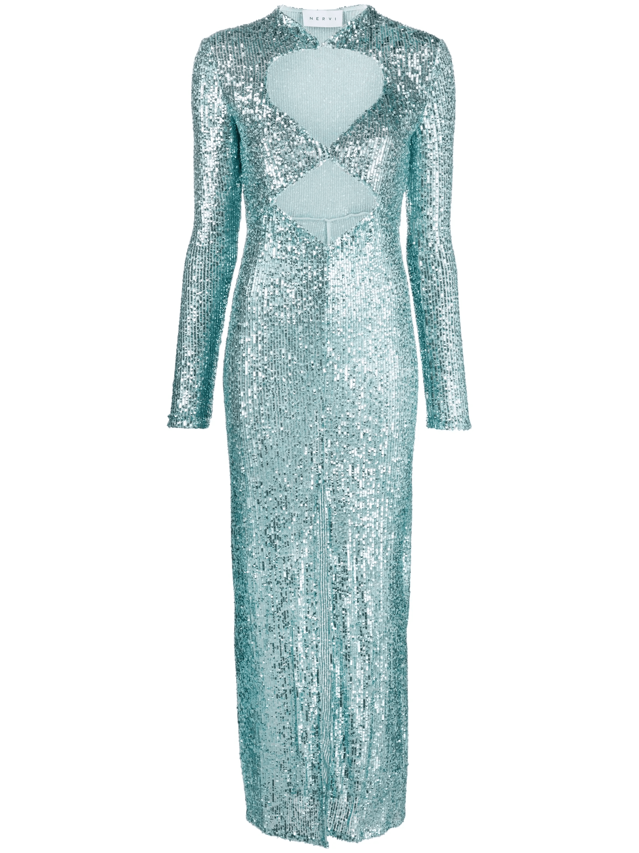 sequin-embellished cut-out dress - Image 1