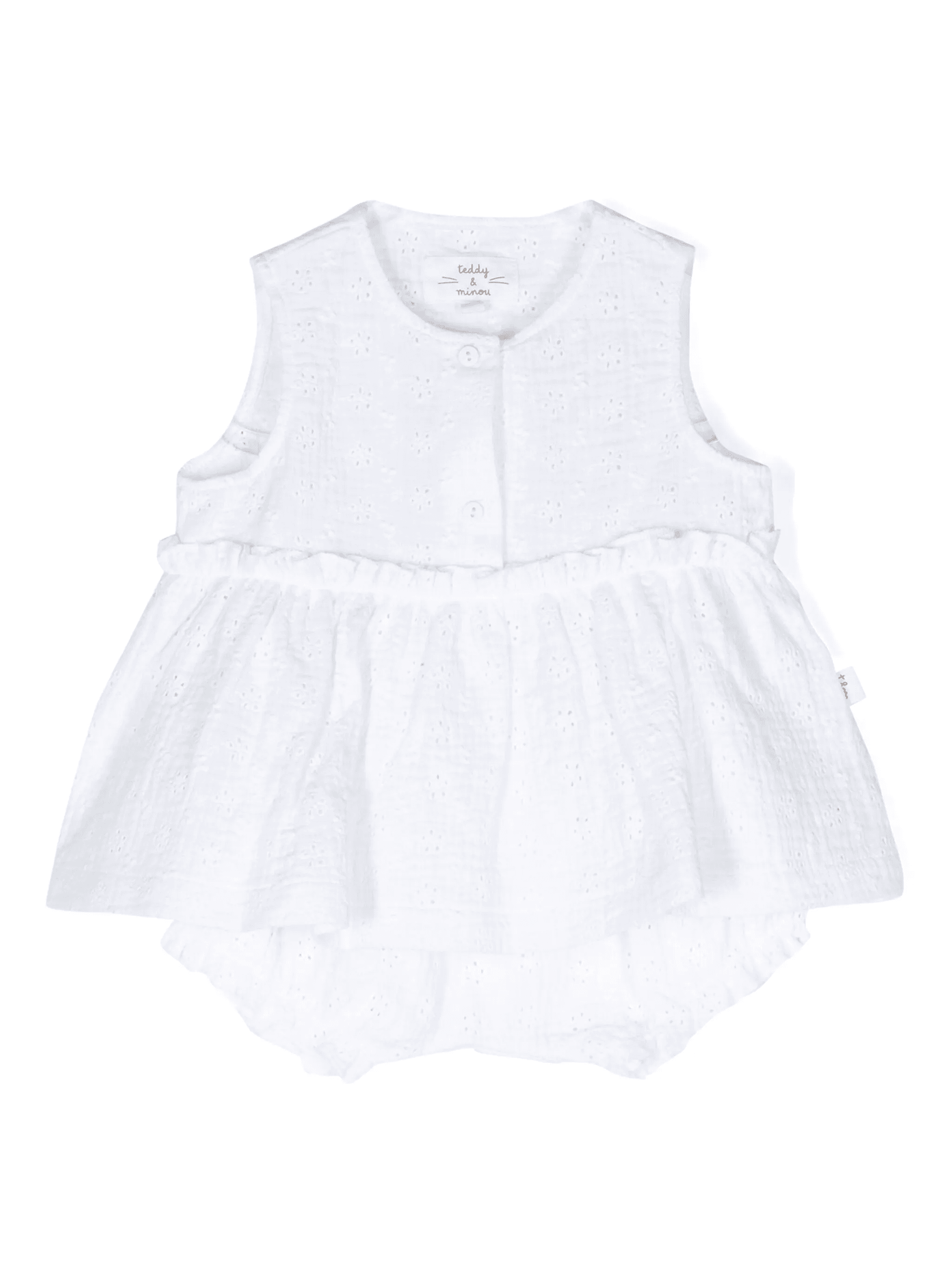 broderie-anglaise shorts set - Image 1