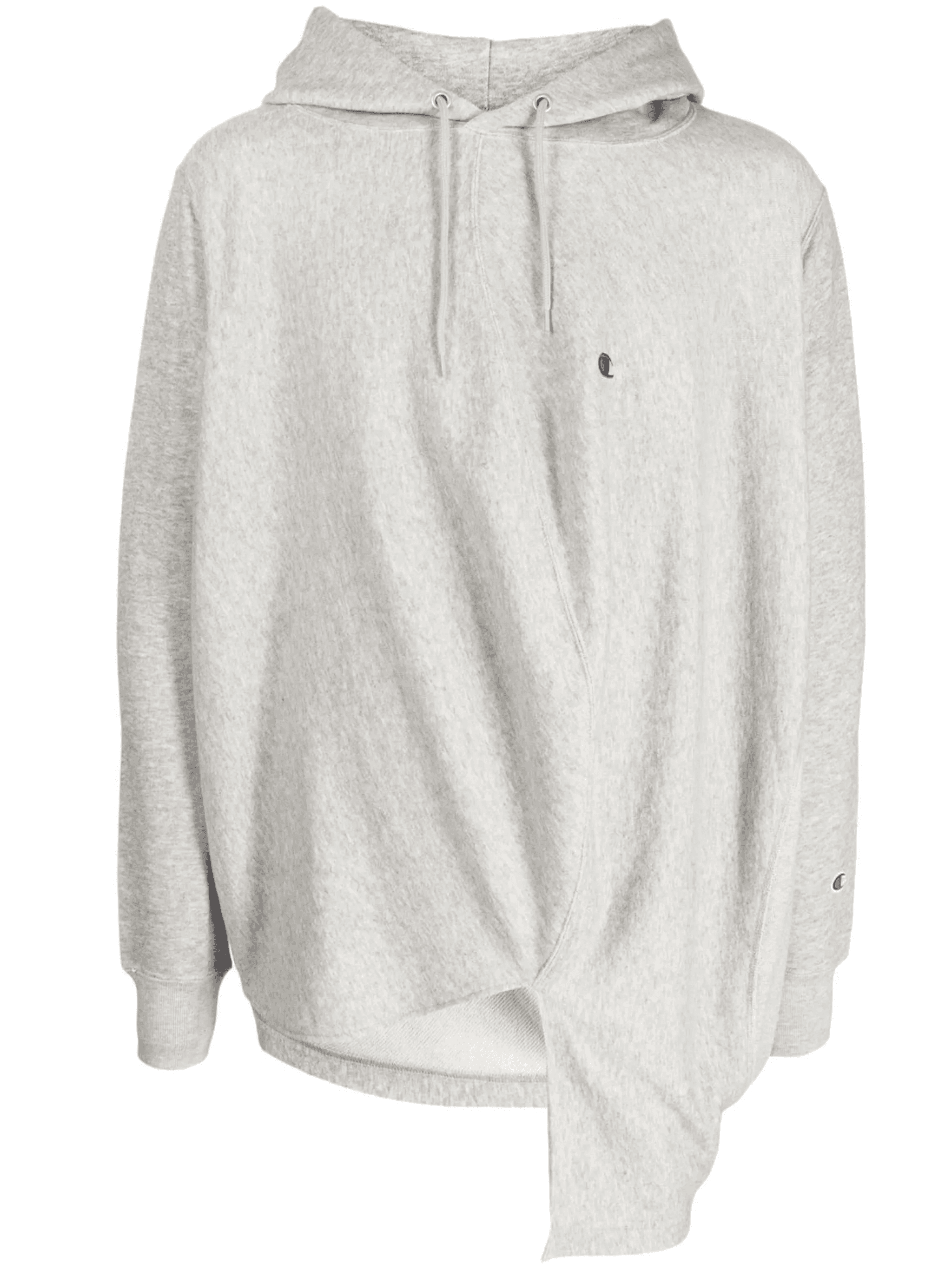 draped drawstring hoodie - Image 1