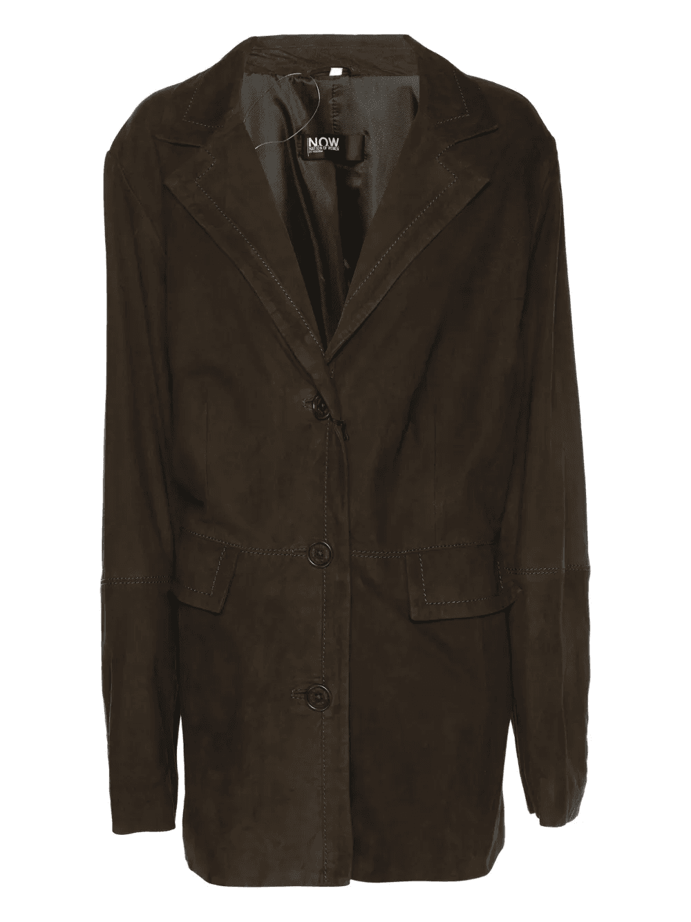 suede single-breasted blazer - Image 1