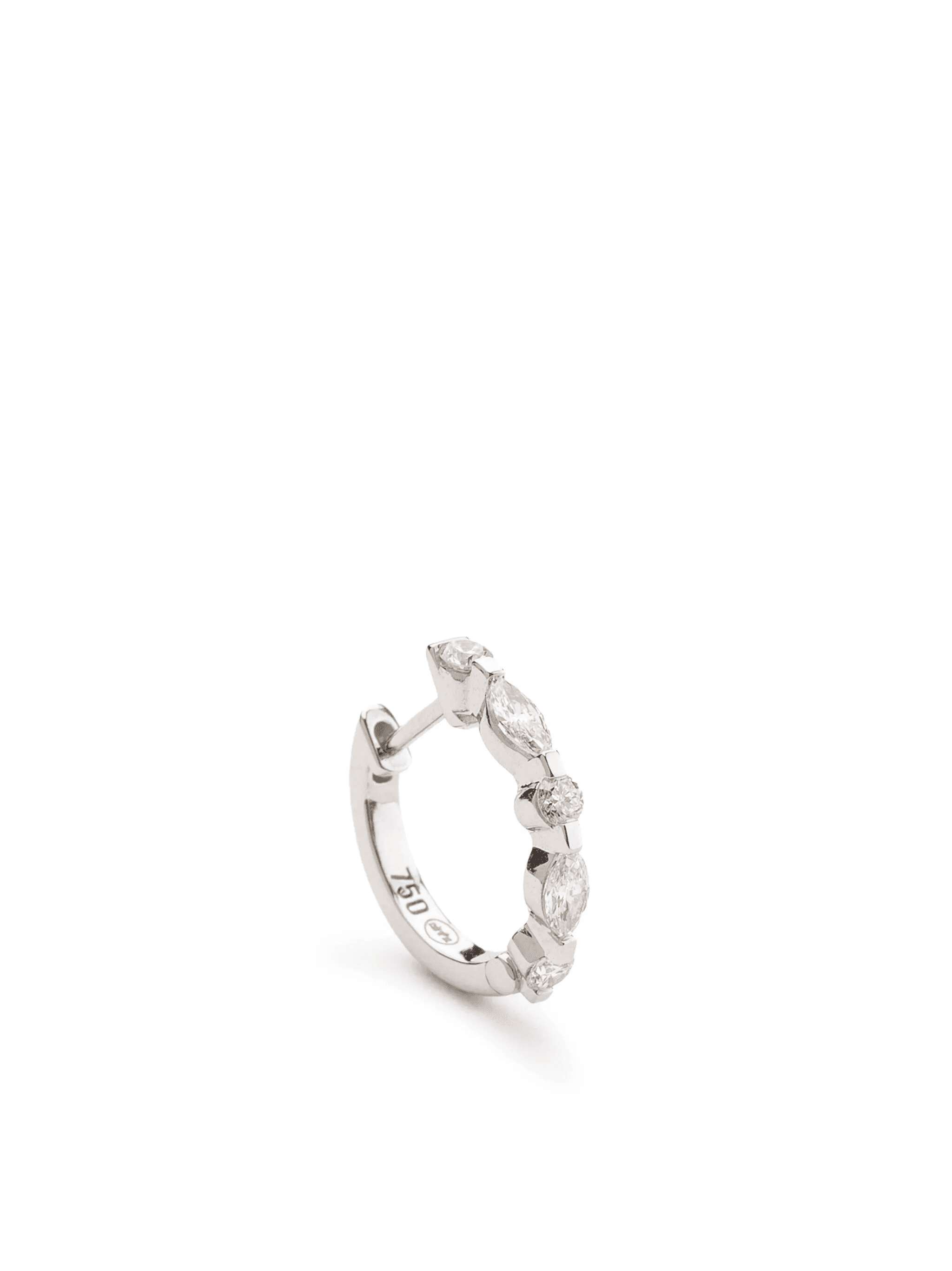 18kt white gold Marylin diamond hoop earring - Image 1