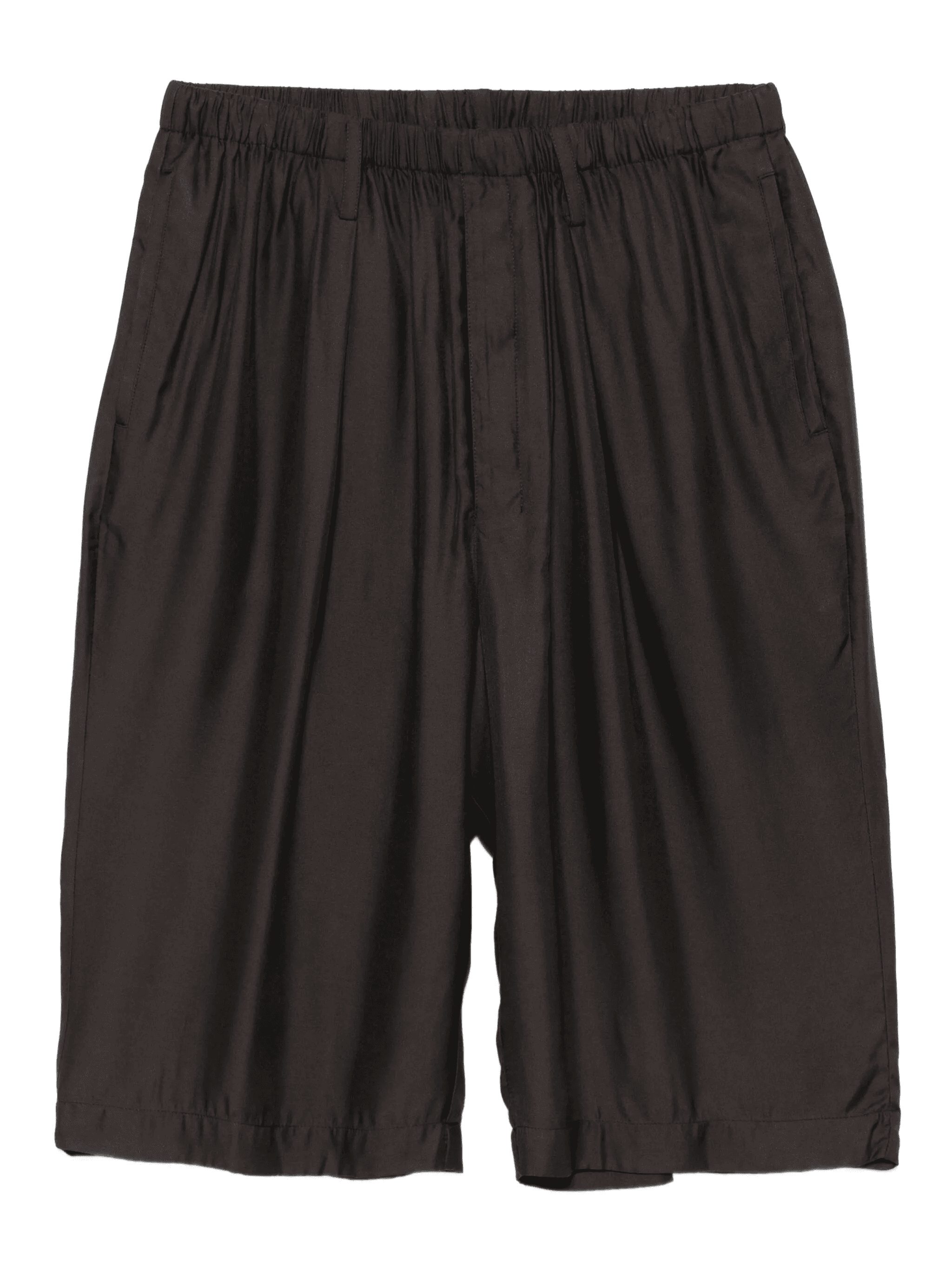 elasticated-waistband pleated shorts - Image 1