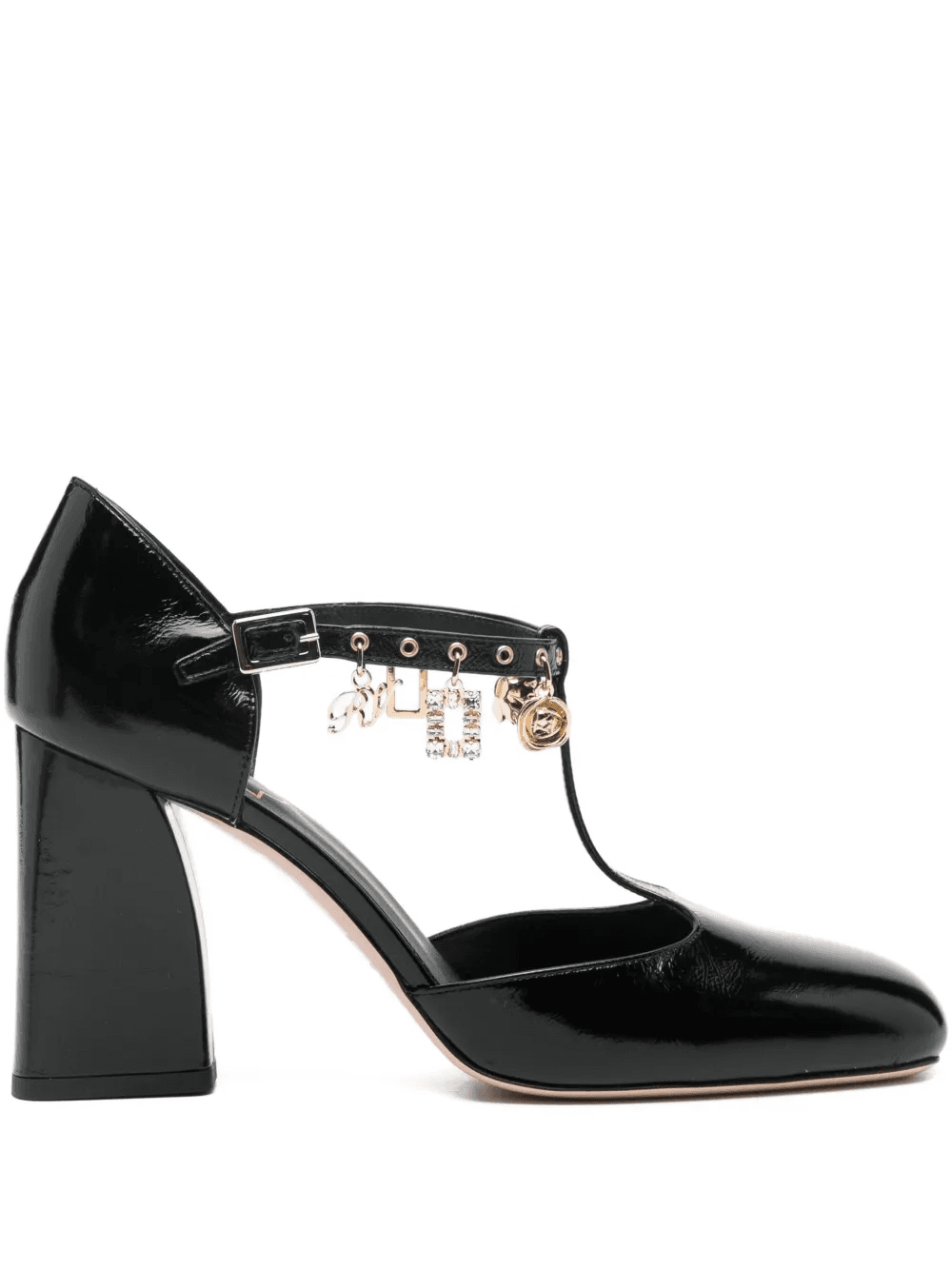 85mm leather heeled pumps - Image 1