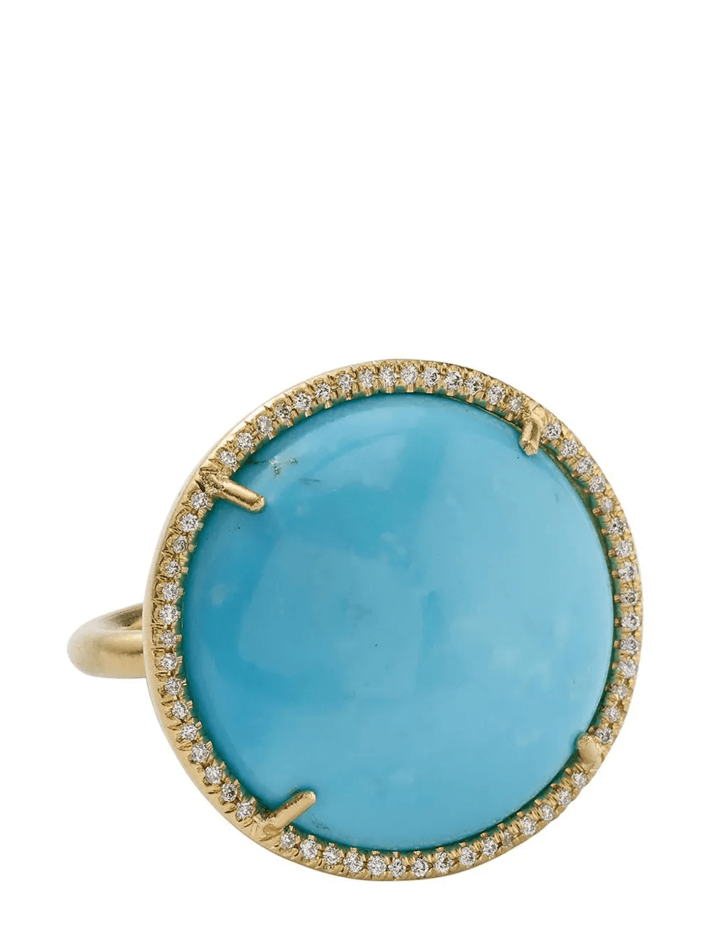 18kt yellow gold turquoise ring - Image 1